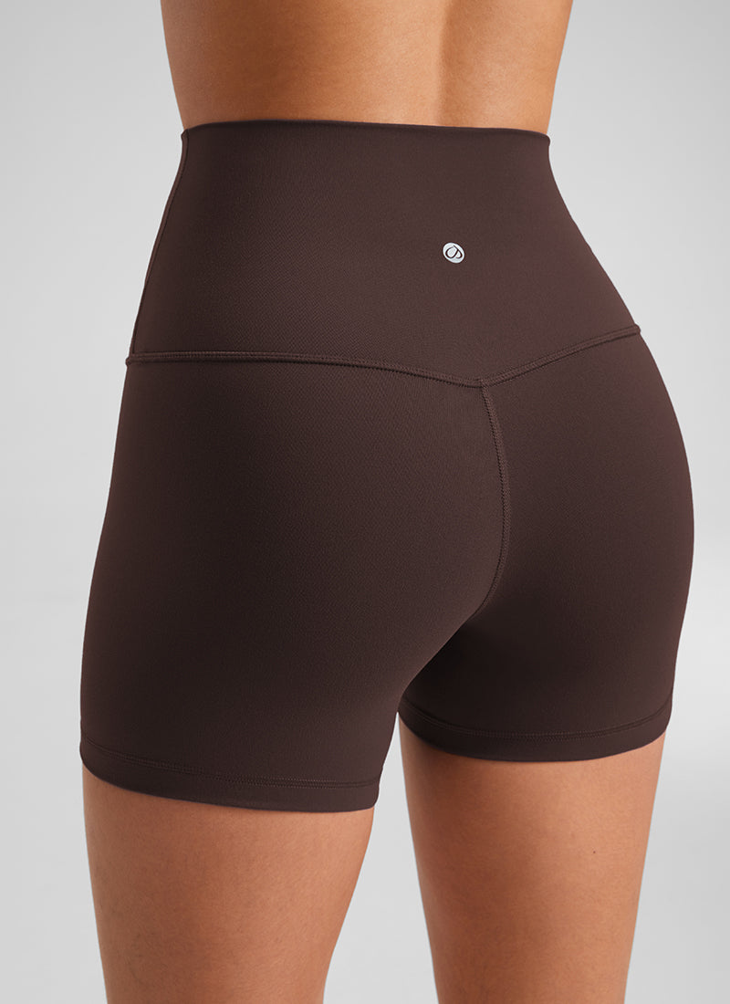 CRZ YOGA Quần short đạp xe cạp cao dành cho nữ Butterluxe 4'' Butterluxe nâu sô-cô-la nóng