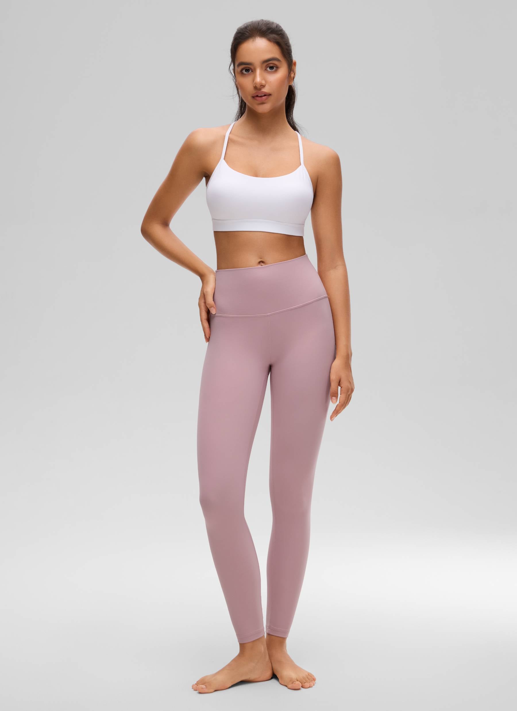 Áo lót Butterluxe CRZ YOGA dành cho nữ, kiểu Yoga, độ nâng đỡ nhẹ, Butterluxe , thiết kế lưng chữ Y, màu trắng