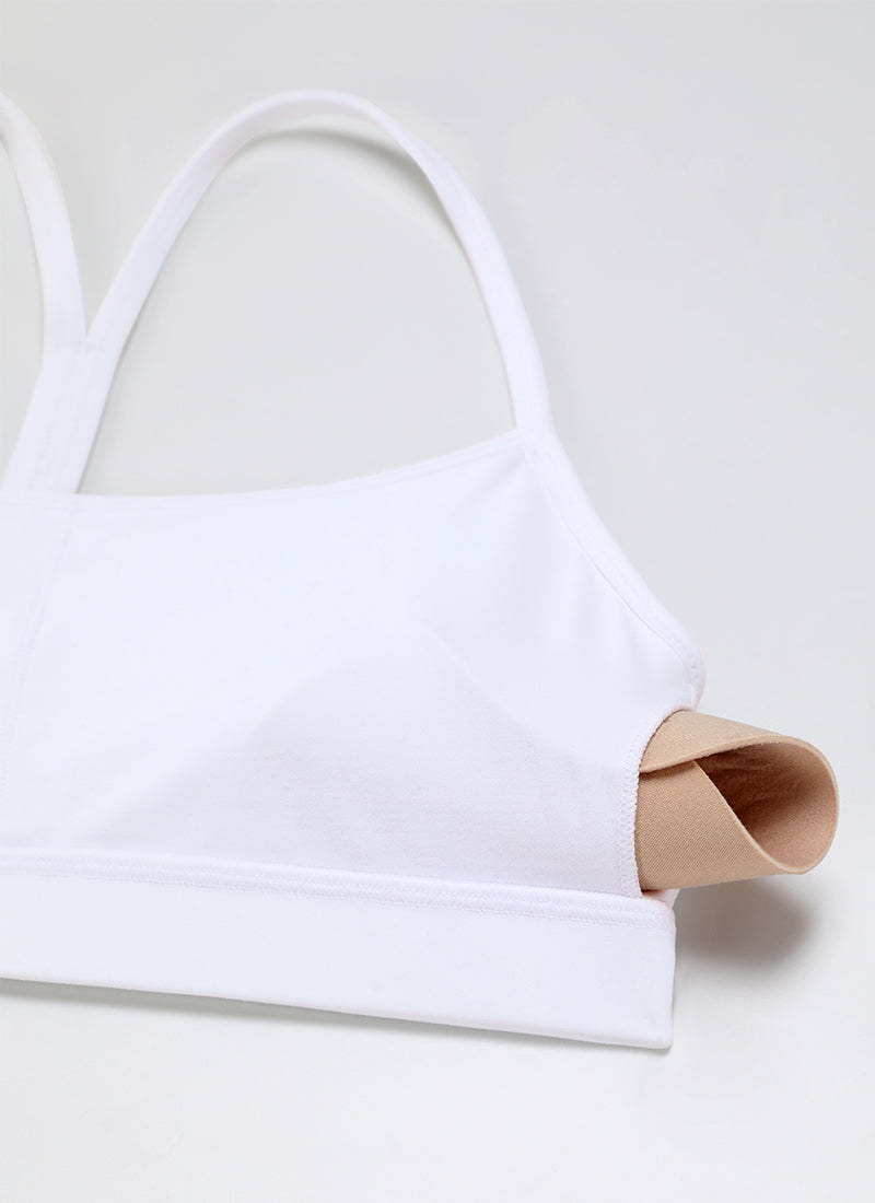 Áo lót Butterluxe CRZ YOGA dành cho nữ, kiểu Yoga, độ nâng đỡ nhẹ, Butterluxe , thiết kế lưng chữ Y, màu trắng