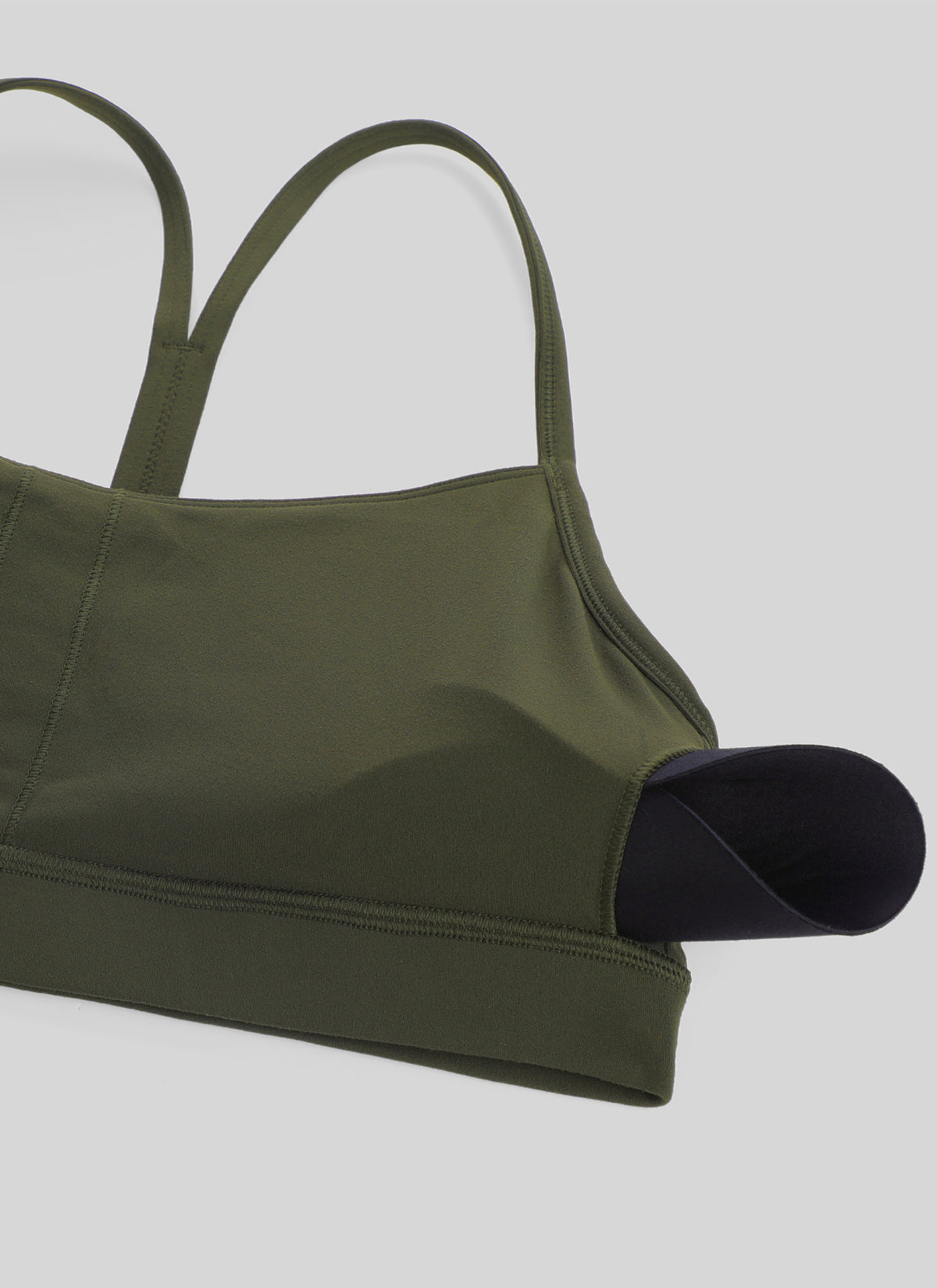CRZ YOGA Women's Yoga Light Support Butterluxe Sports Bra Y back Olive Green @model_info:NEW