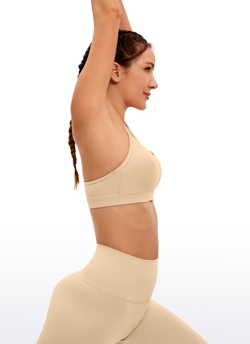 Áo lót Butterluxe CRZ YOGA dành cho nữ, kiểu Yoga, độ nâng nhẹ, Butterluxe , thiết kế lưng chữ Y, màu Tan Milkshake