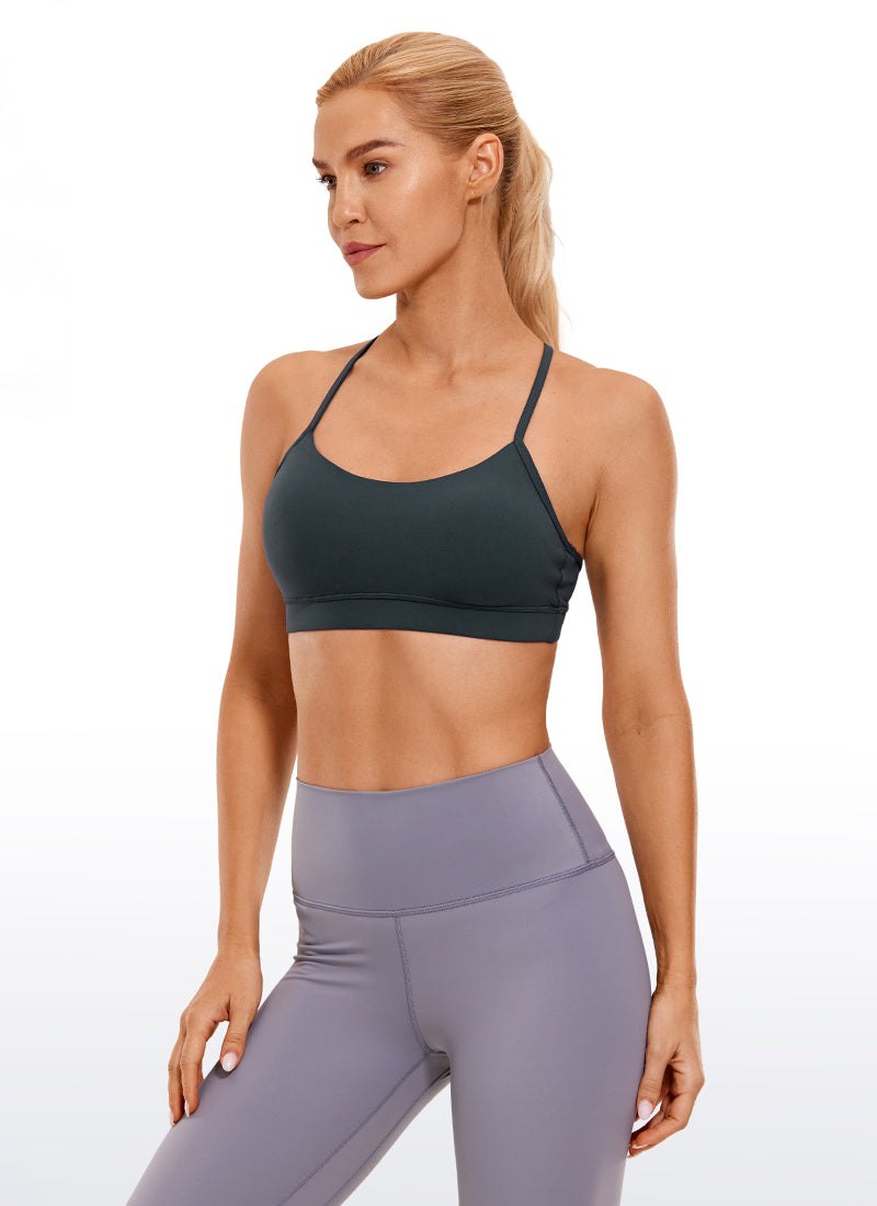 Áo lót Butterluxe CRZ YOGA dành cho nữ, kiểu Yoga, độ nâng đỡ nhẹ, Butterluxe , thiết kế lưng chữ Y, màu xanh lá đậm