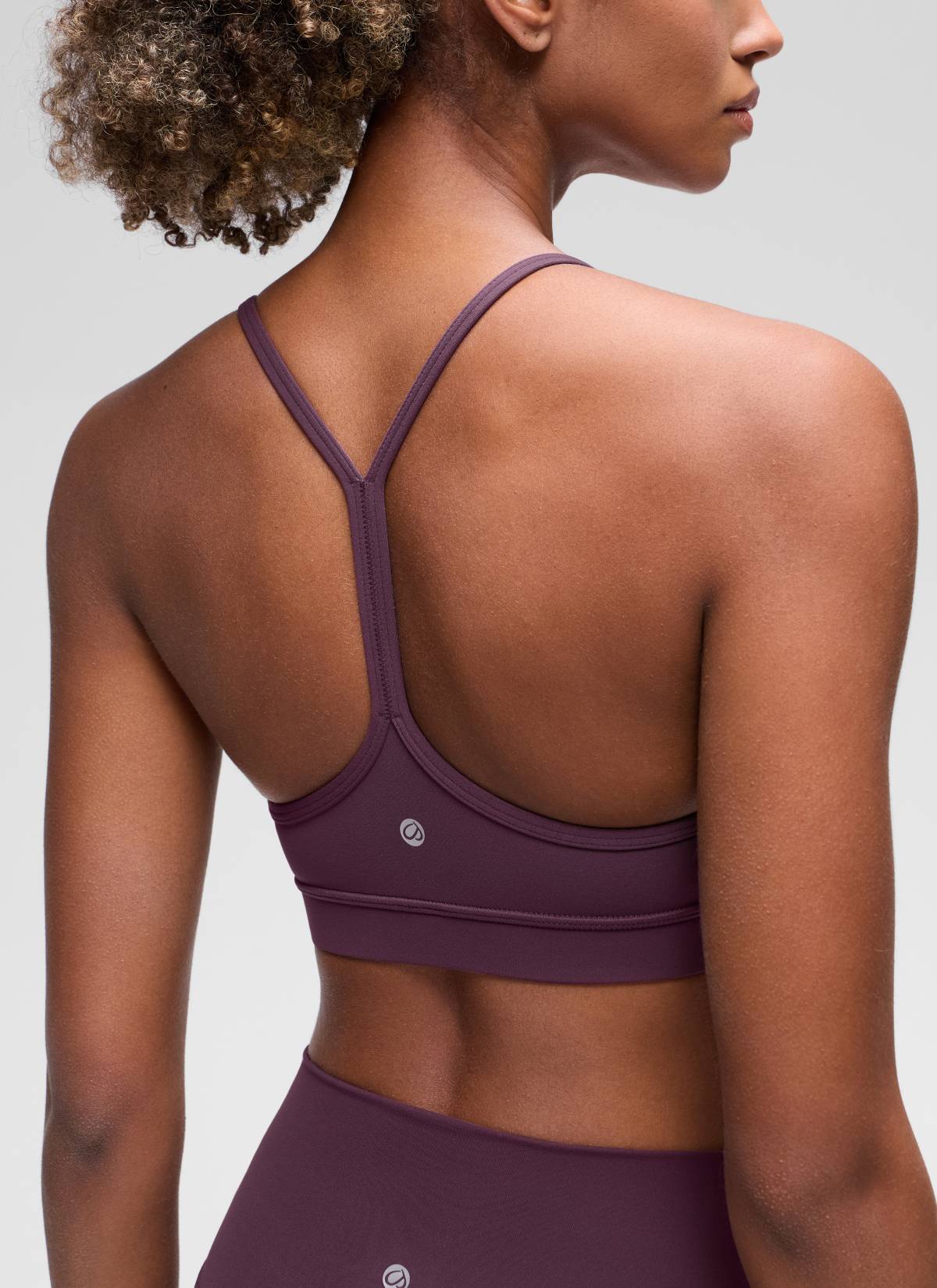 Áo lót Butterluxe CRZ YOGA dành cho nữ, kiểu Yoga Light Support Butterluxe , cổ chữ Y, màu Tím nho gai