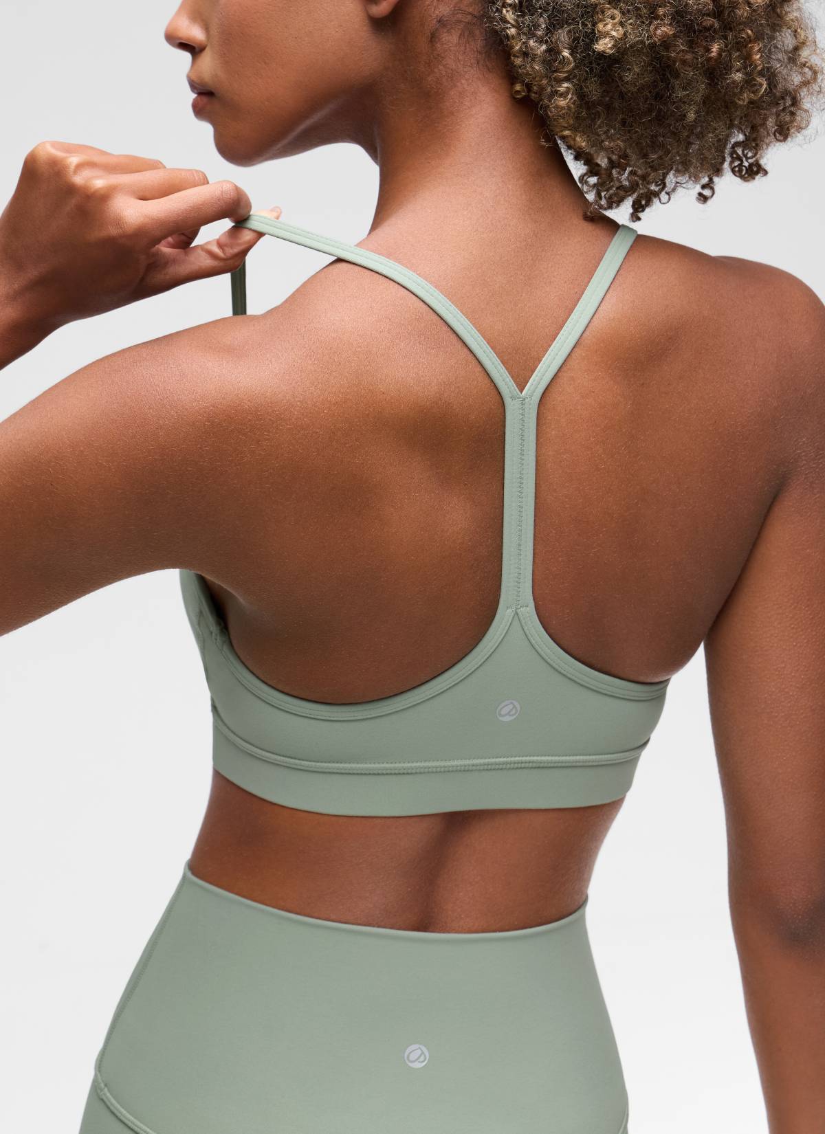 Áo lót Butterluxe CRZ YOGA dành cho nữ, kiểu Yoga, độ nâng nhẹ, Butterluxe , thiết kế lưng chữ Y, màu xanh lá cây, họa tiết Palm Court