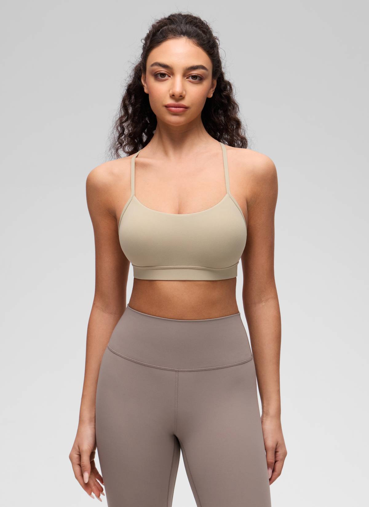 Áo lót Butterluxe CRZ YOGA dành cho nữ, kiểu Yoga, độ nâng nhẹ, Butterluxe , thiết kế lưng chữ Y, màu Oak