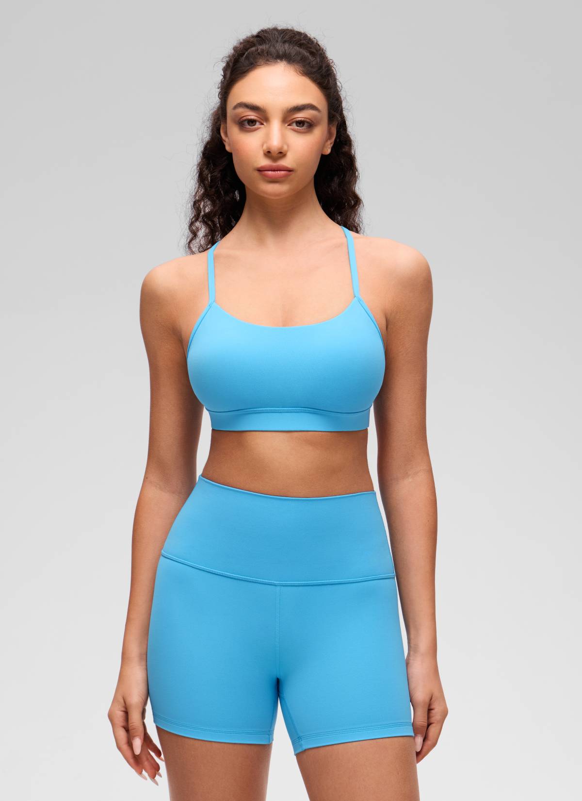 Áo lót Butterluxe CRZ YOGA dành cho nữ, kiểu Yoga Light Support Butterluxe , cổ chữ Y, màu Kayak Blue