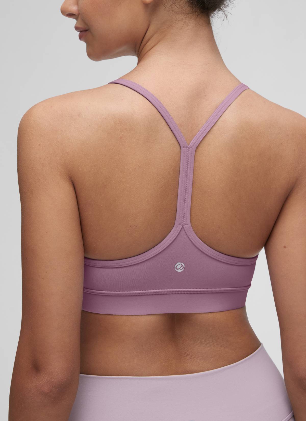 CRZ YOGA Women's Yoga Light Support Butterluxe Sports Bra Y back Light Lavender