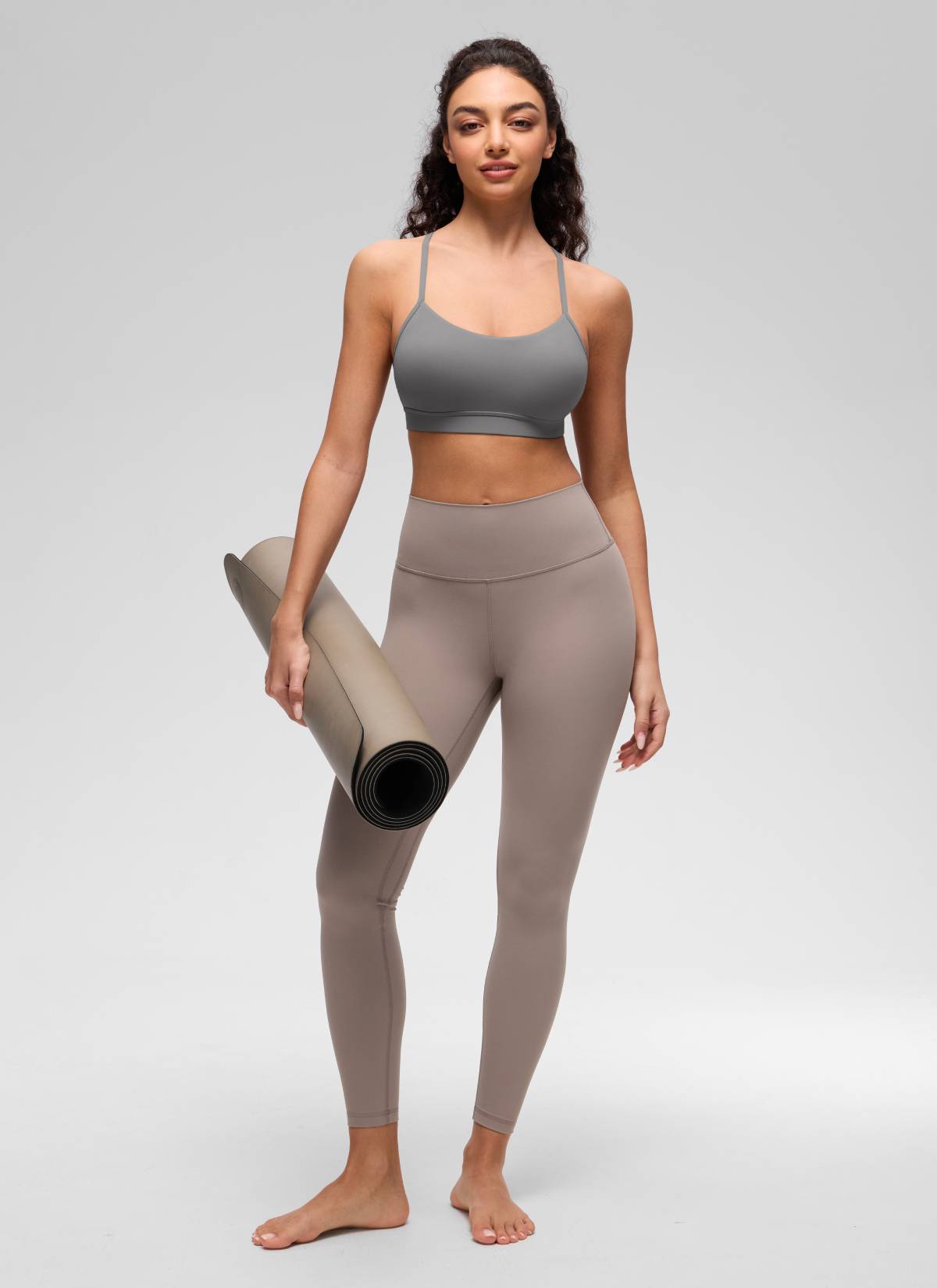 Áo lót Butterluxe CRZ YOGA dành cho nữ, kiểu Yoga, độ nâng nhẹ, Butterluxe , thiết kế lưng chữ Y, màu xám tro