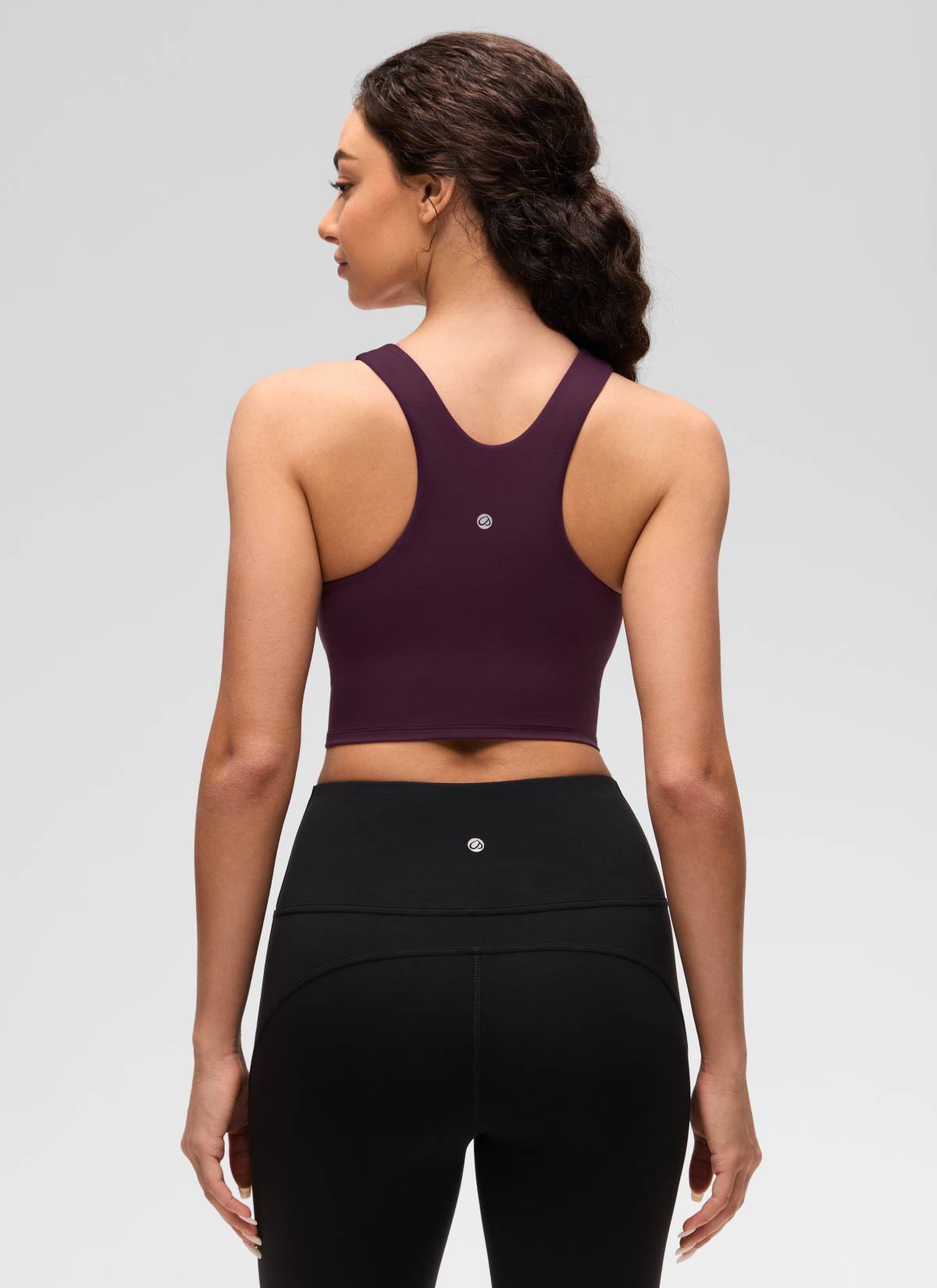 CRZ YOGA Butterluxe dành cho nữ, cổ cao, lưng khoét sâu, độ hỗ trợ thấp, màu tím đậm