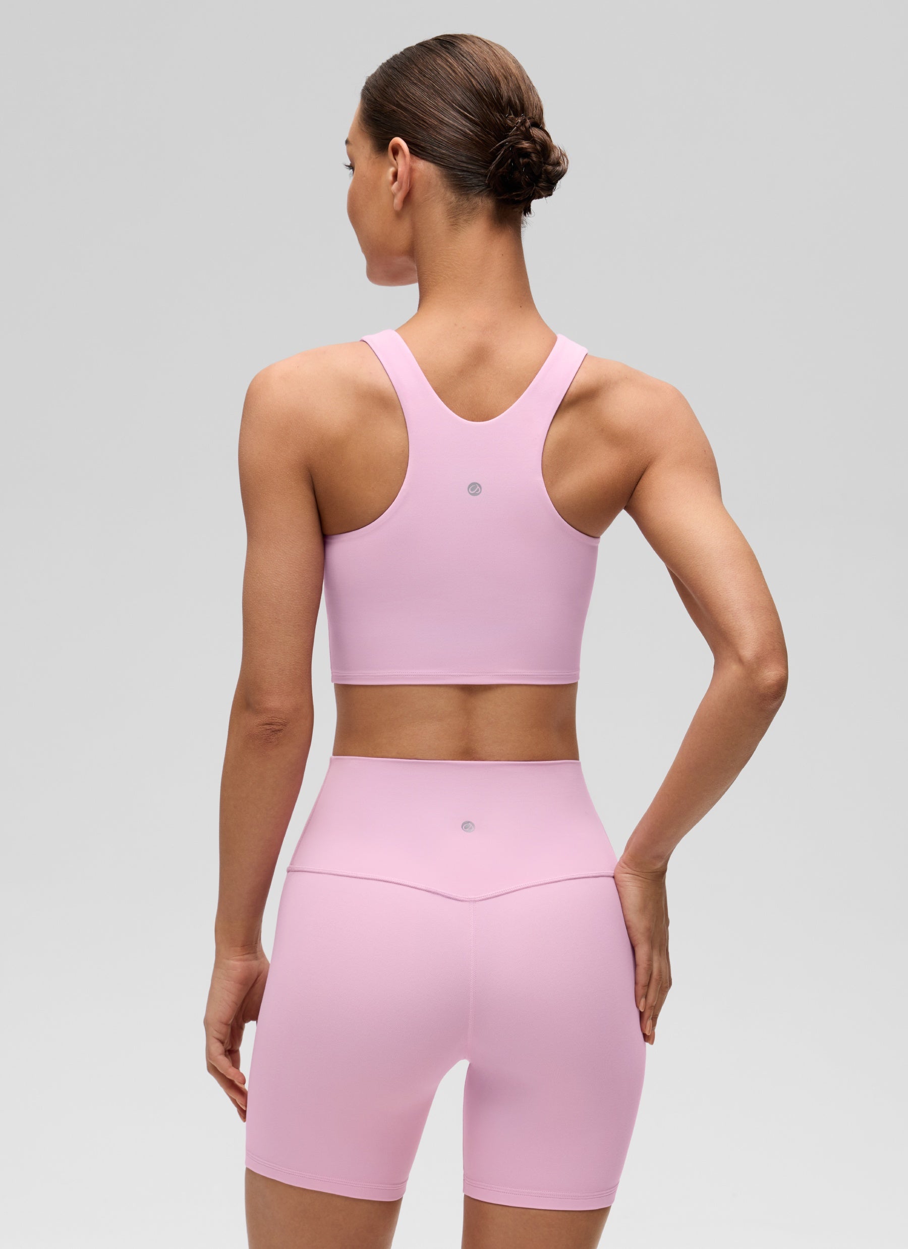 CRZ YOGA Tank Top Yoga Wanita Dukungan Rendah Butterluxe Leher Tinggi Racerback Merah Muda Vita