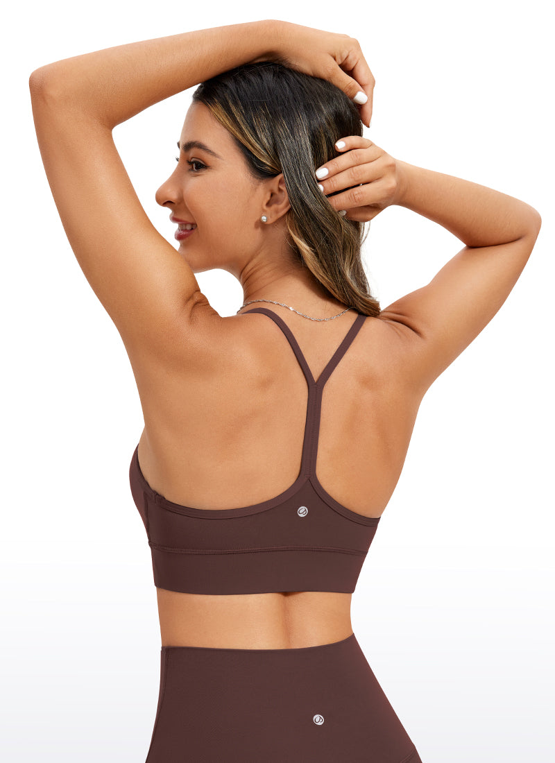 CRZ YOGA महिलाओं के लिए योग लाइट सपोर्ट Butterluxe लॉन्गलाइन ब्रा Y-बैक टॉवप