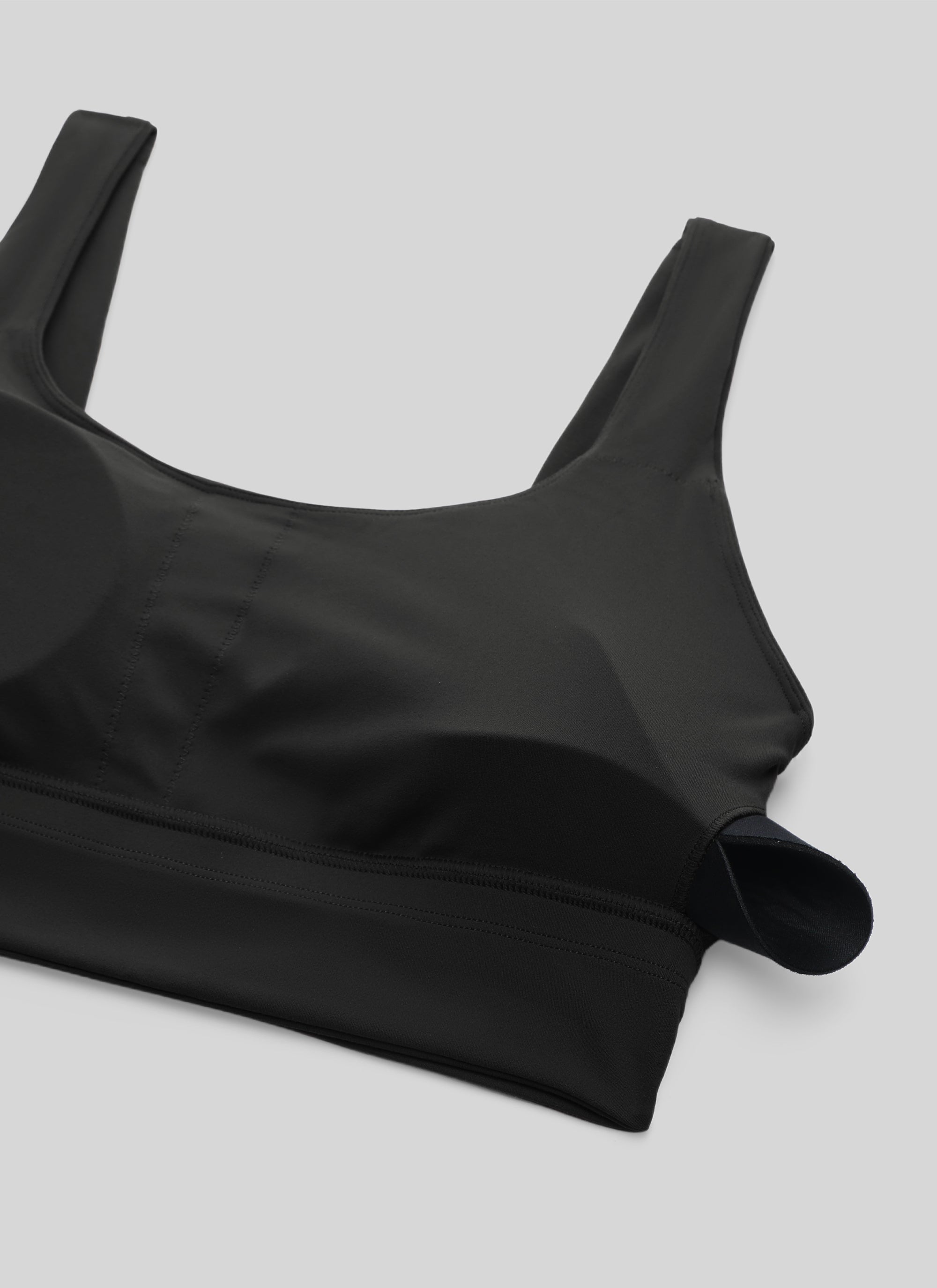 CRZ YOGA Yoga Sokongan Rendah Wanita Butterluxe Bra Sukan U Back Longline Hitam