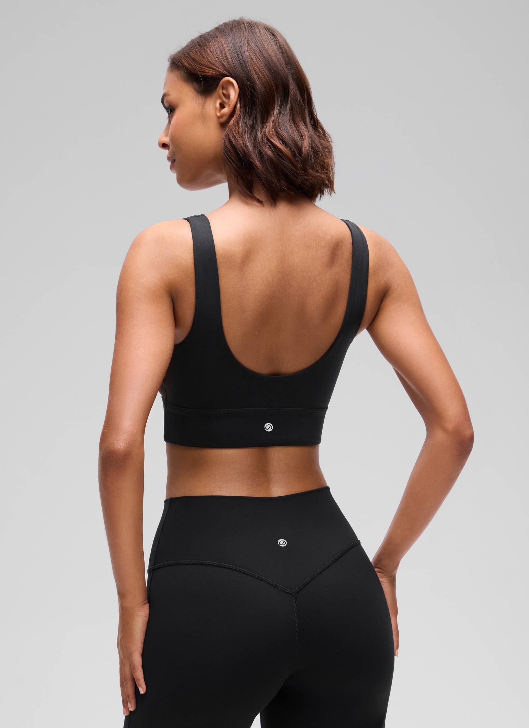 CRZ YOGA Yoga Sokongan Rendah Wanita Butterluxe Bra Sukan U Back Longline Hitam