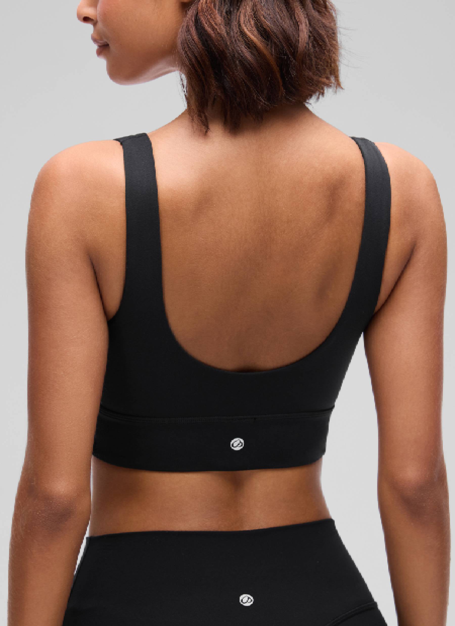 CRZ YOGA Yoga Sokongan Rendah Wanita Butterluxe Bra Sukan U Back Longline Hitam
