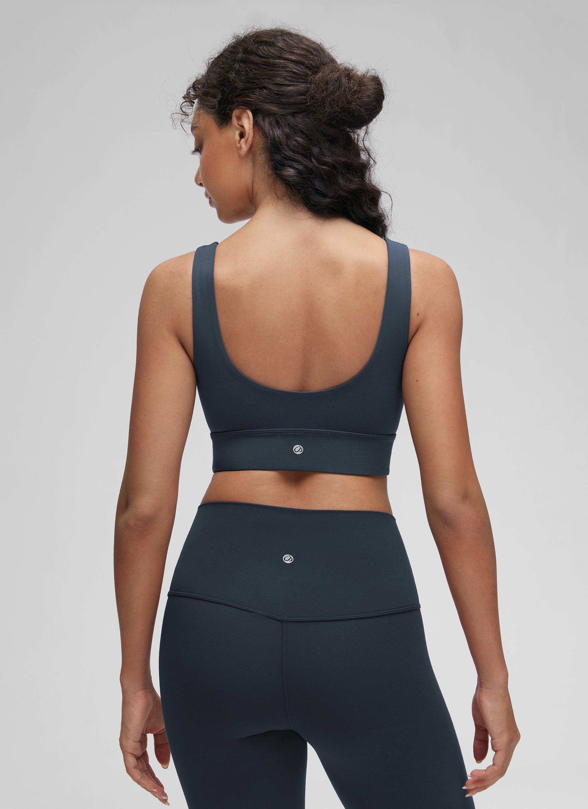 CRZ YOGA Yoga Sokongan Rendah Wanita Butterluxe Bra Sukan U Belakang Longline True Navy