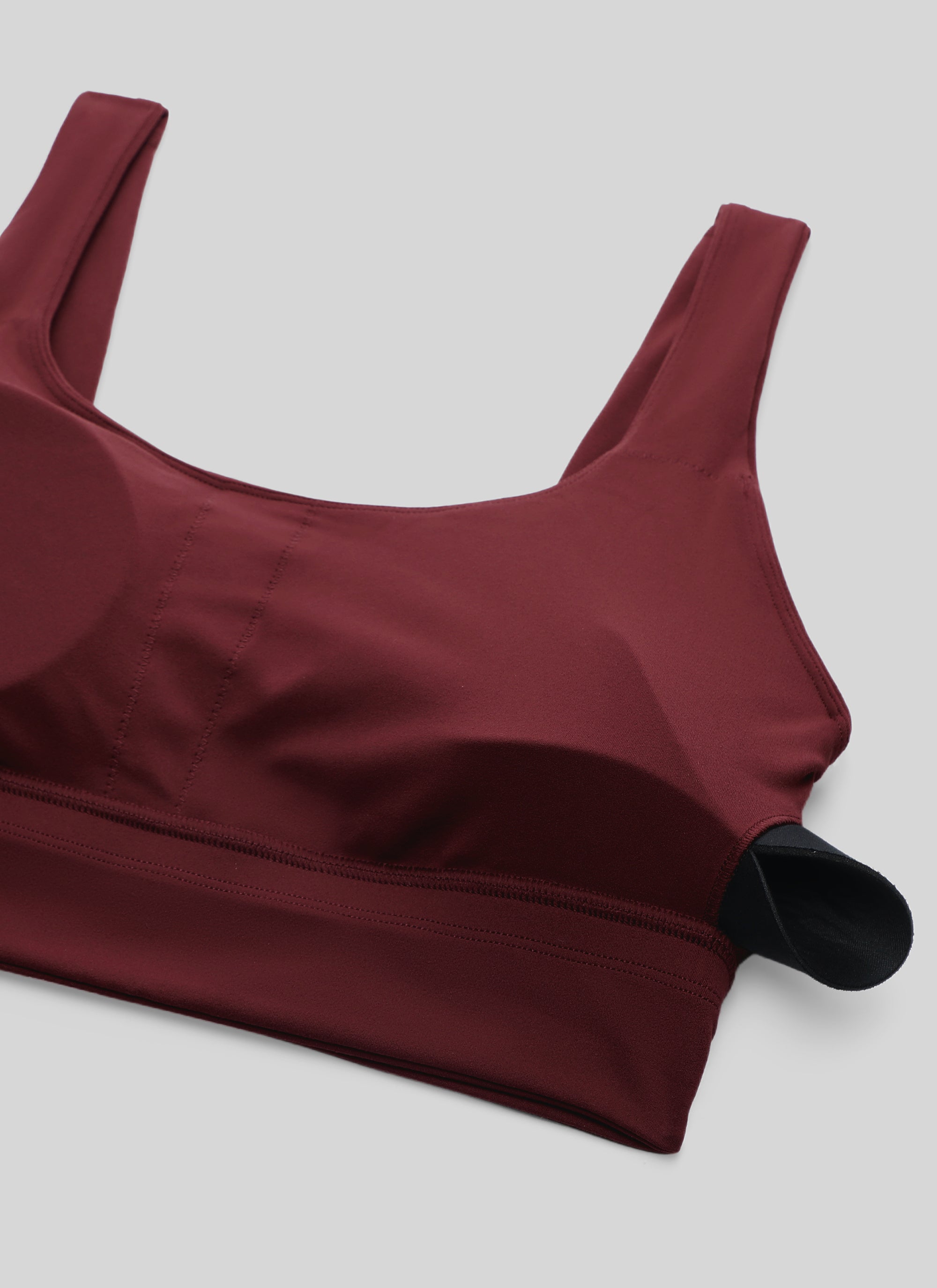 CRZ YOGA Yoga Sokongan Rendah Wanita Butterluxe Bra Sukan U Back Longline Merah Merlot