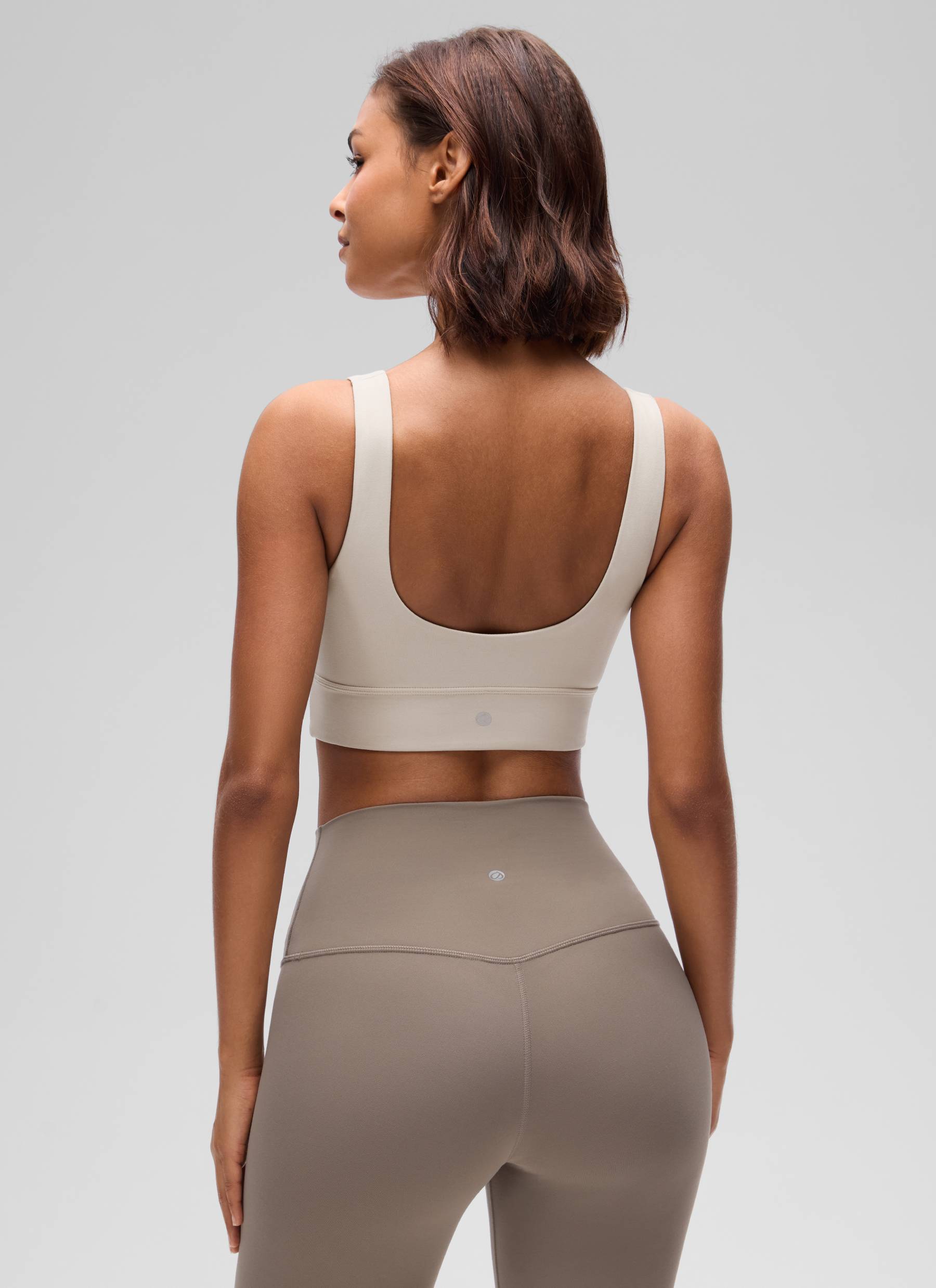 CRZ YOGA Yoga Sokongan Rendah Wanita Butterluxe Bra Sukan U Belakang Panjang Mojave Tan
