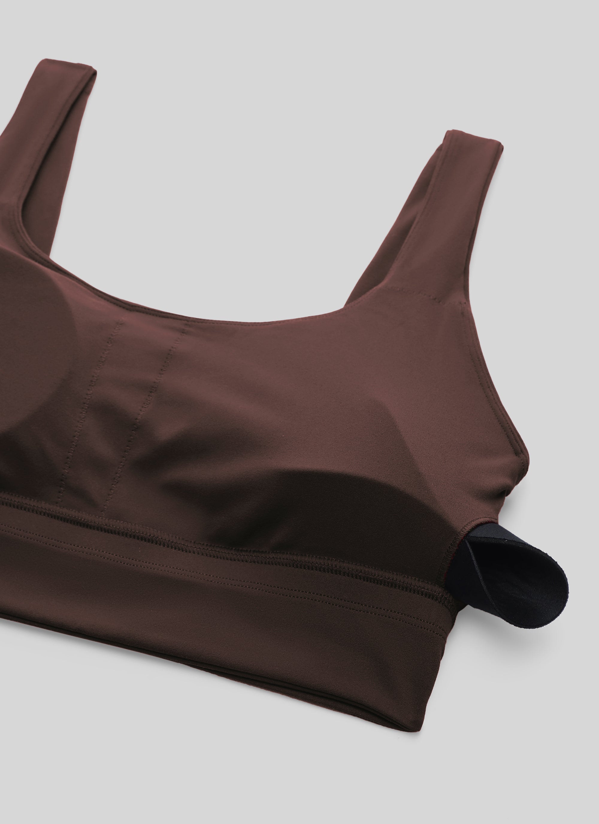 CRZ YOGA Women's Yoga Low Support Butterluxe Sport Bra U Back Longline Hot Fudge Brown @model_info:NEW