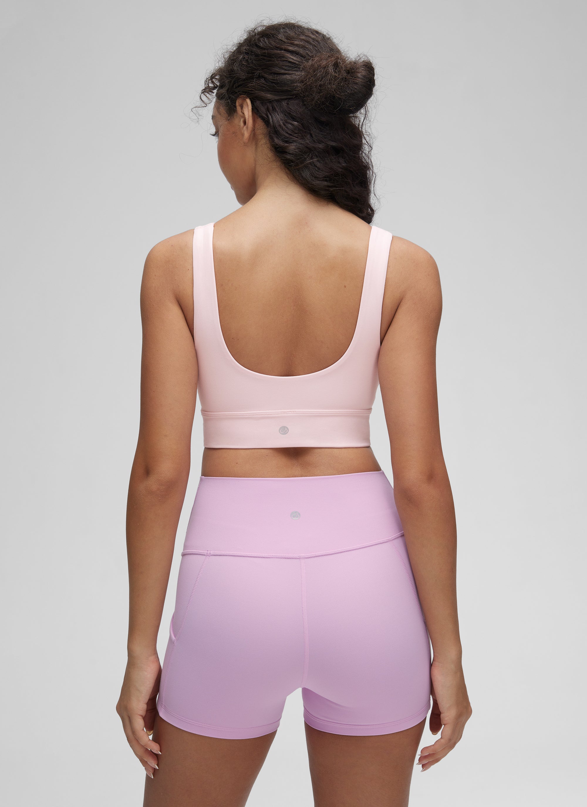 CRZ YOGA Yoga Sokongan Rendah Wanita Butterluxe Bra Sukan U Belakang Garis Panjang Strawberi Merah Jambu