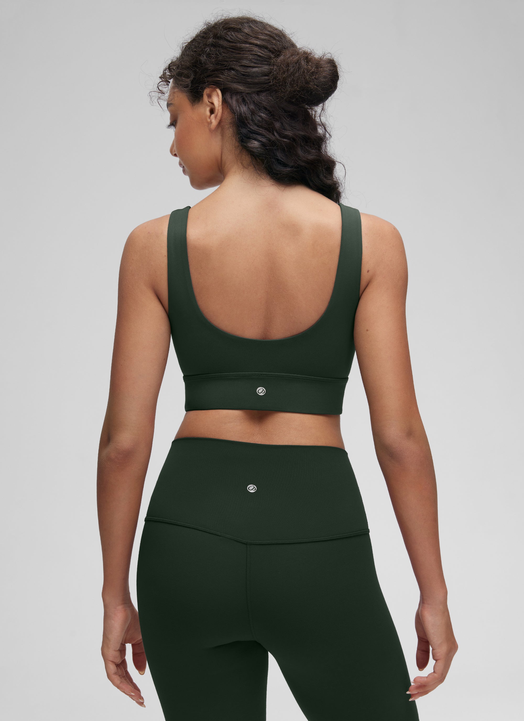CRZ YOGA Yoga Sokongan Rendah Wanita Butterluxe Bra Sukan U Back Longline Legend Green