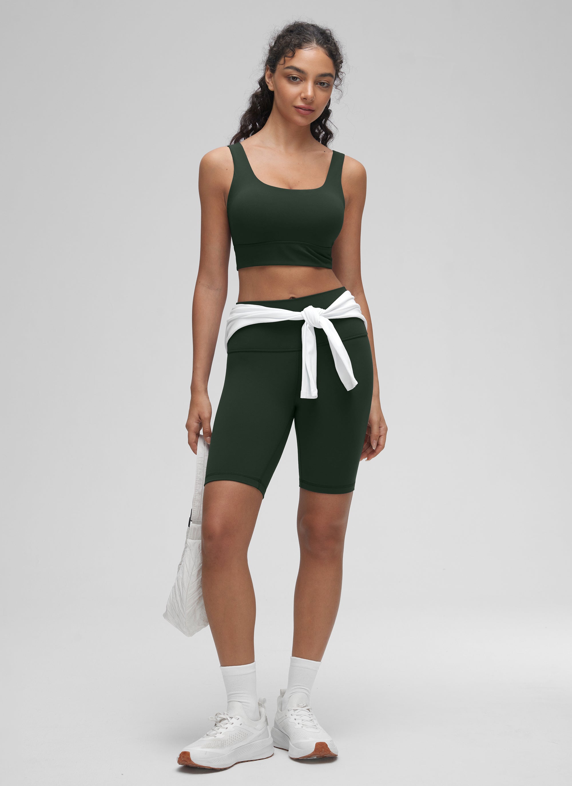 CRZ YOGA Yoga Sokongan Rendah Wanita Butterluxe Bra Sukan U Back Longline Legend Green
