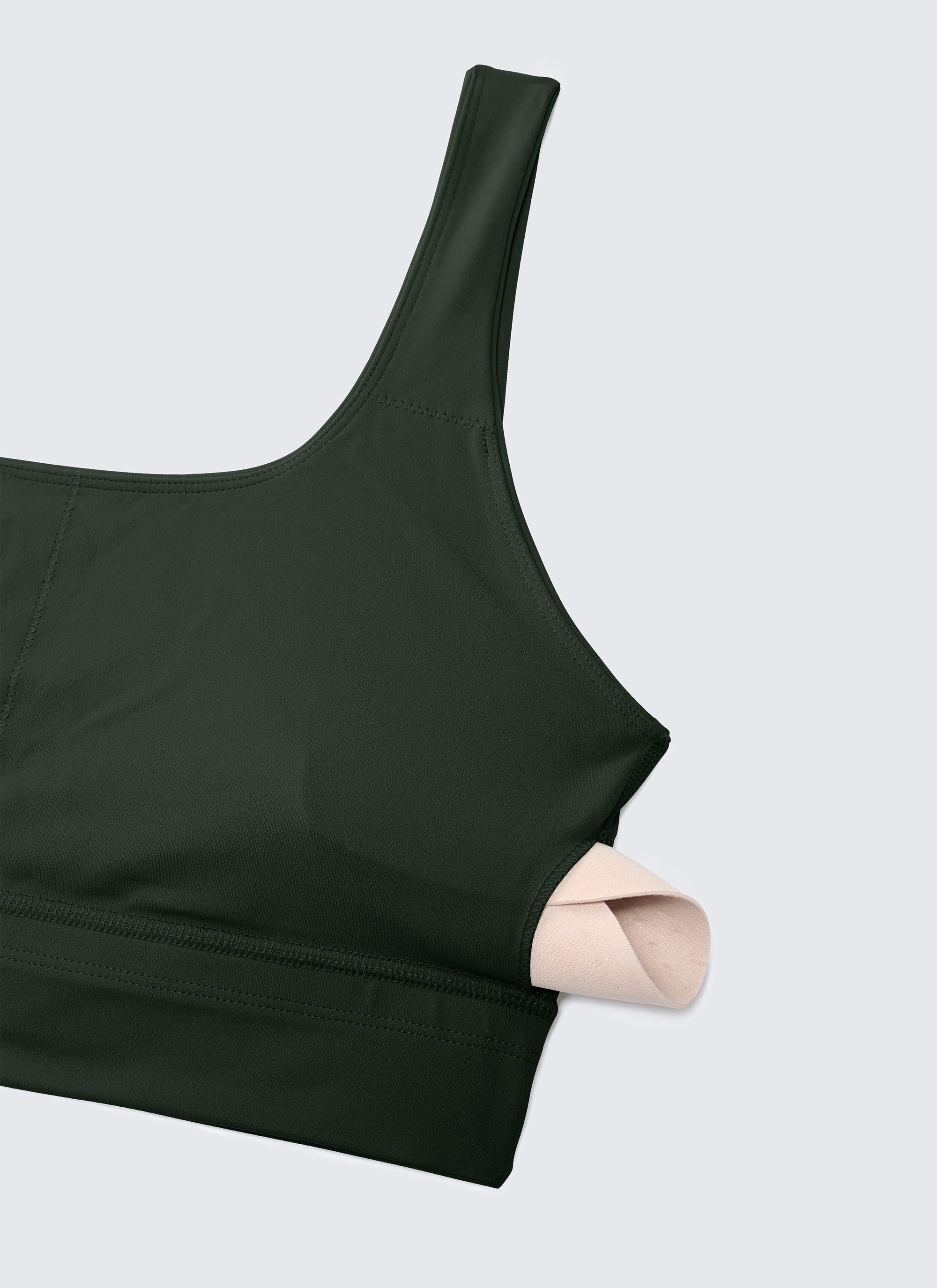 CRZ YOGA Yoga Sokongan Rendah Wanita Butterluxe Bra Sukan U Back Longline Legend Green