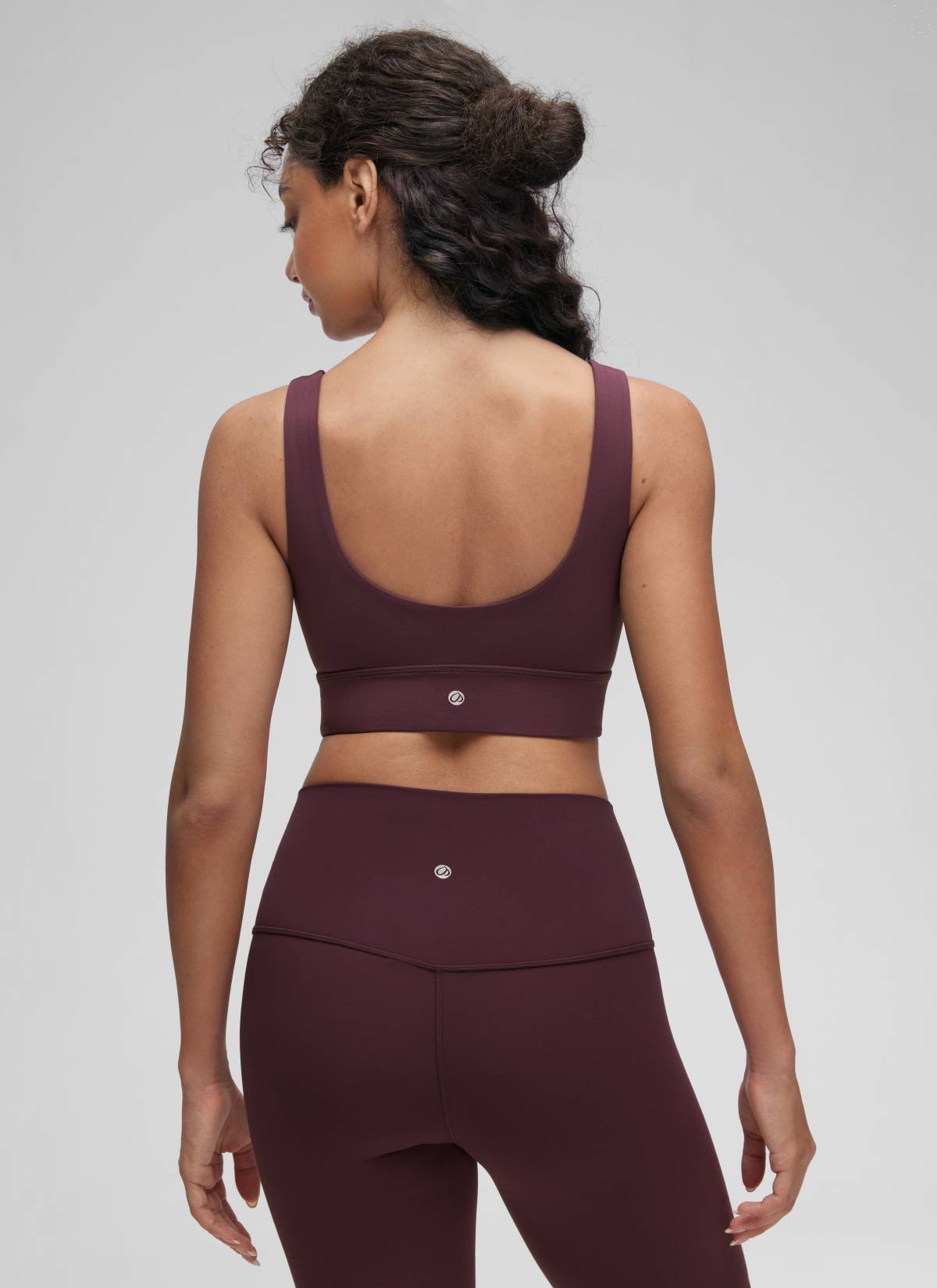 CRZ YOGA Yoga Sokongan Rendah Wanita Butterluxe Bra Sukan U Belakang Panjang Plum Masak