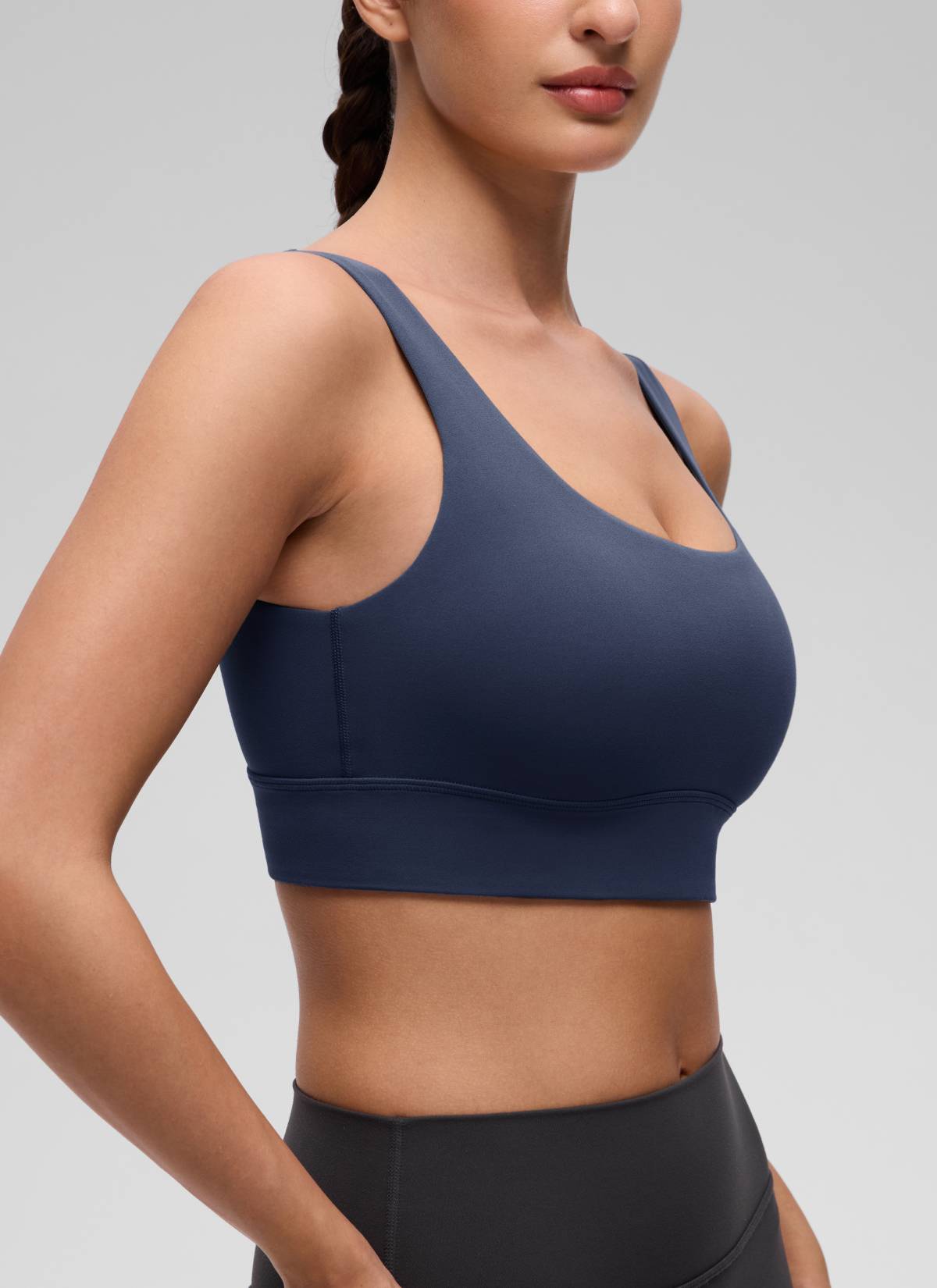 CRZ YOGA Yoga Sokongan Rendah Wanita Butterluxe Bra Sukan U Back Longline Club Blue