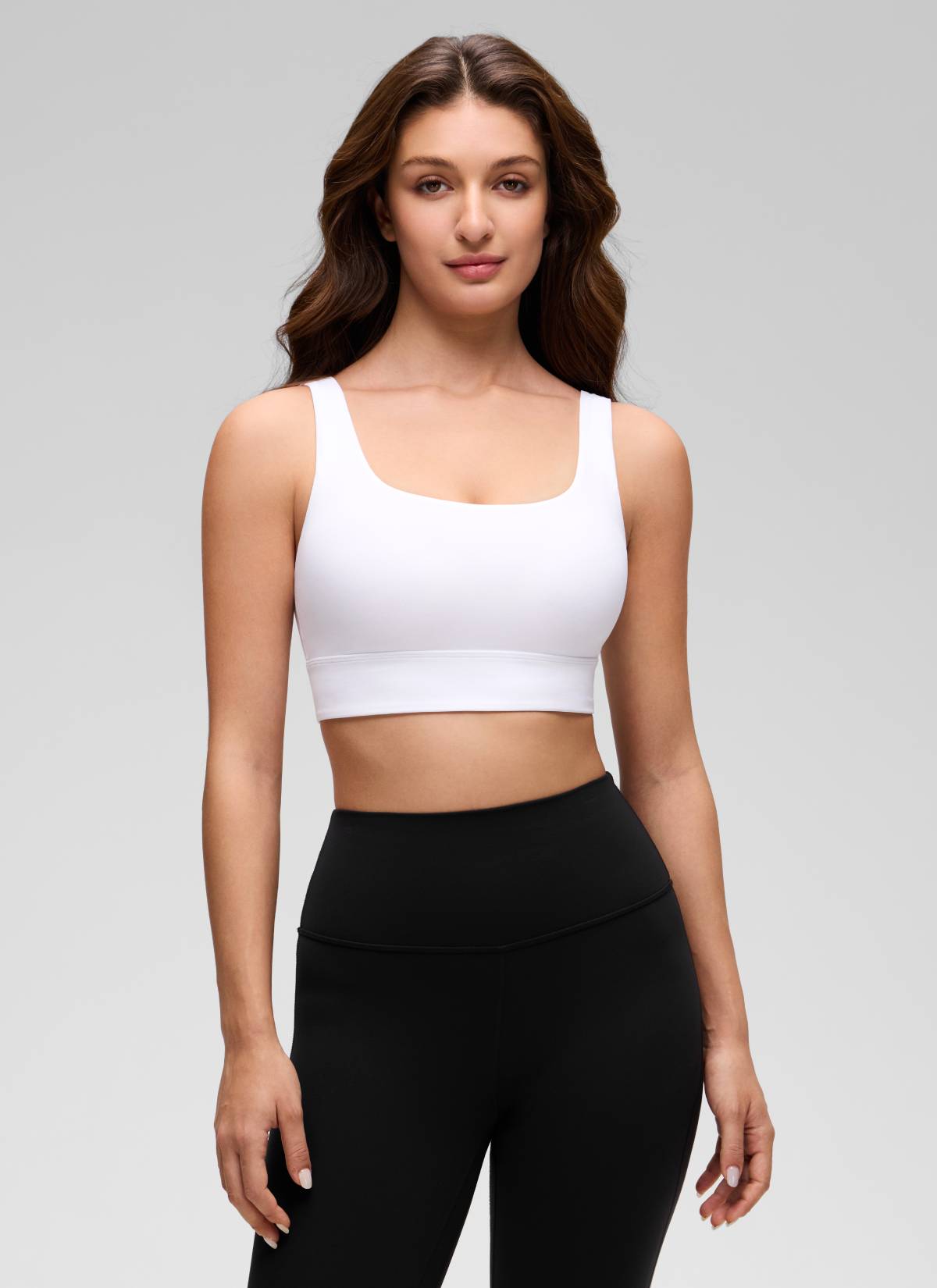 CRZ YOGA Yoga Sokongan Rendah Wanita Butterluxe Bra Sukan U Back Longline Putih