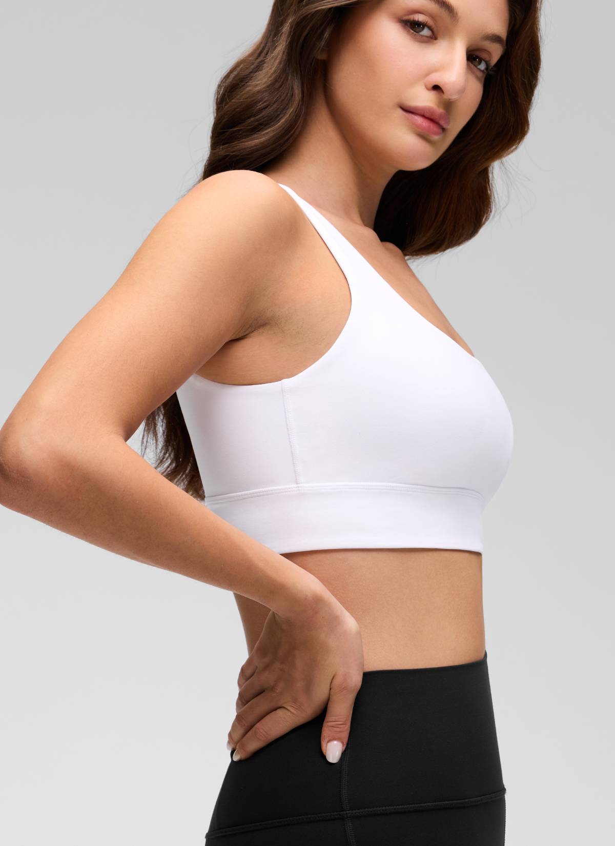 CRZ YOGA Yoga Sokongan Rendah Wanita Butterluxe Bra Sukan U Back Longline Putih