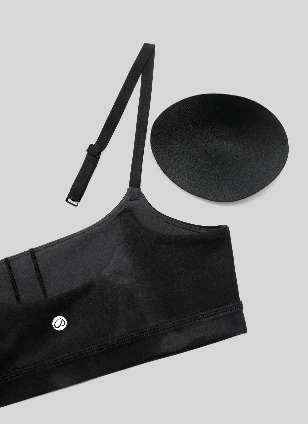 CRZ YOGA Womens Butterluxe Adjustable Spaghetti Strap Scoop Neck Bra Black Tie Dye Flowers @model_info:NEW