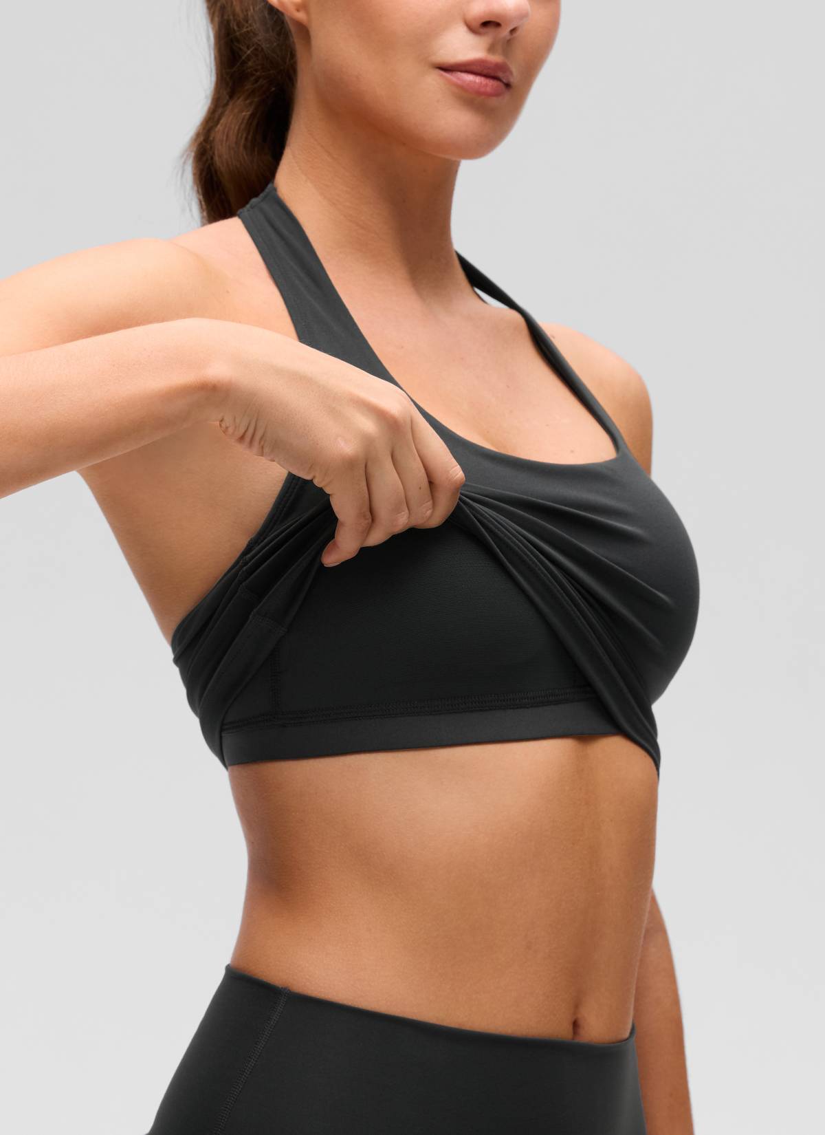 CRZ YOGA Áo lót thể thao Butterluxe dài dành cho nữ Butterluxe , áo crop top màu đen