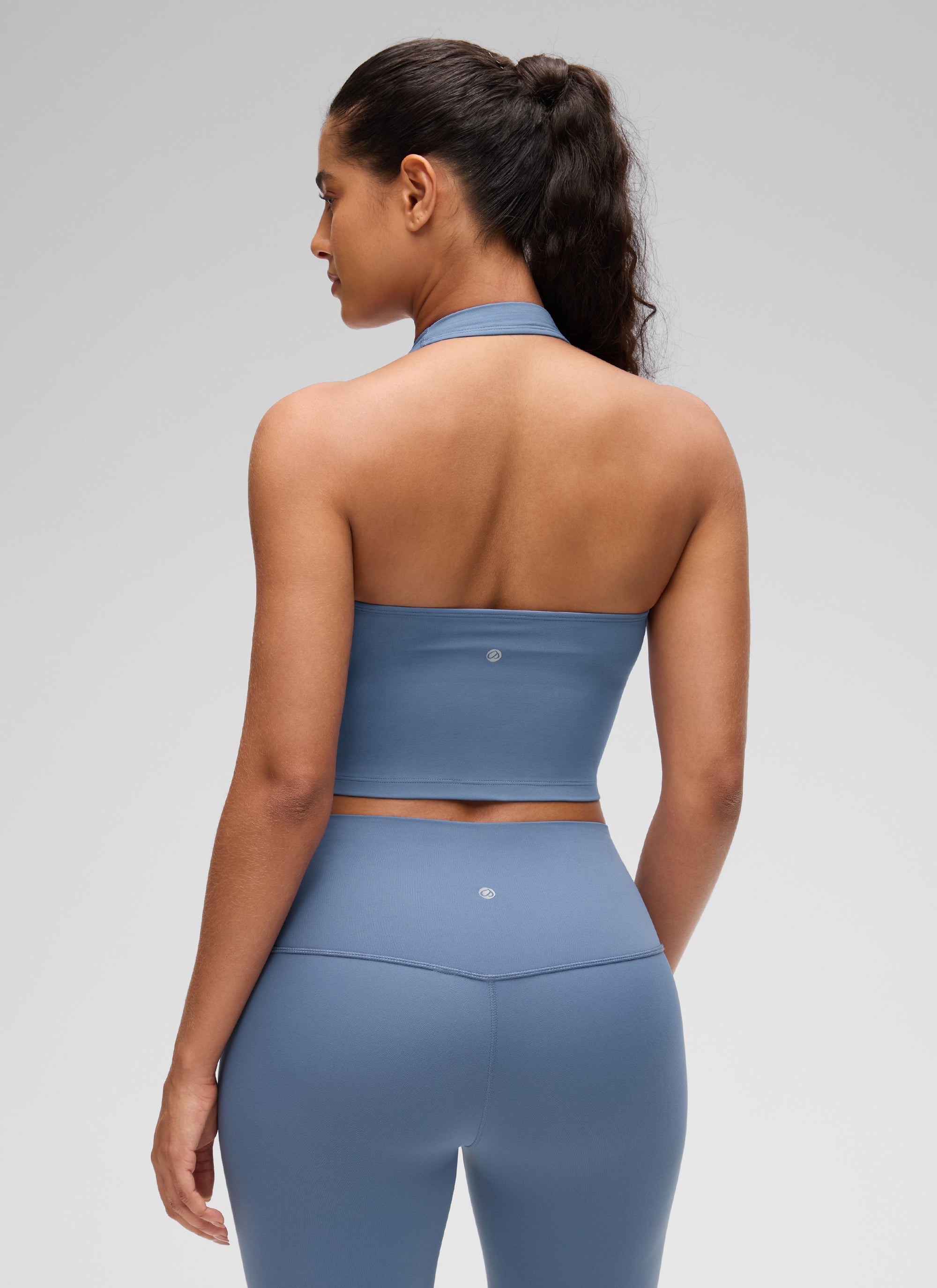 CRZ YOGA - Áo lót thể thao Butterluxe dài dành cho nữ Butterluxe , áo crop top, chất liệu denim đã qua xử lý