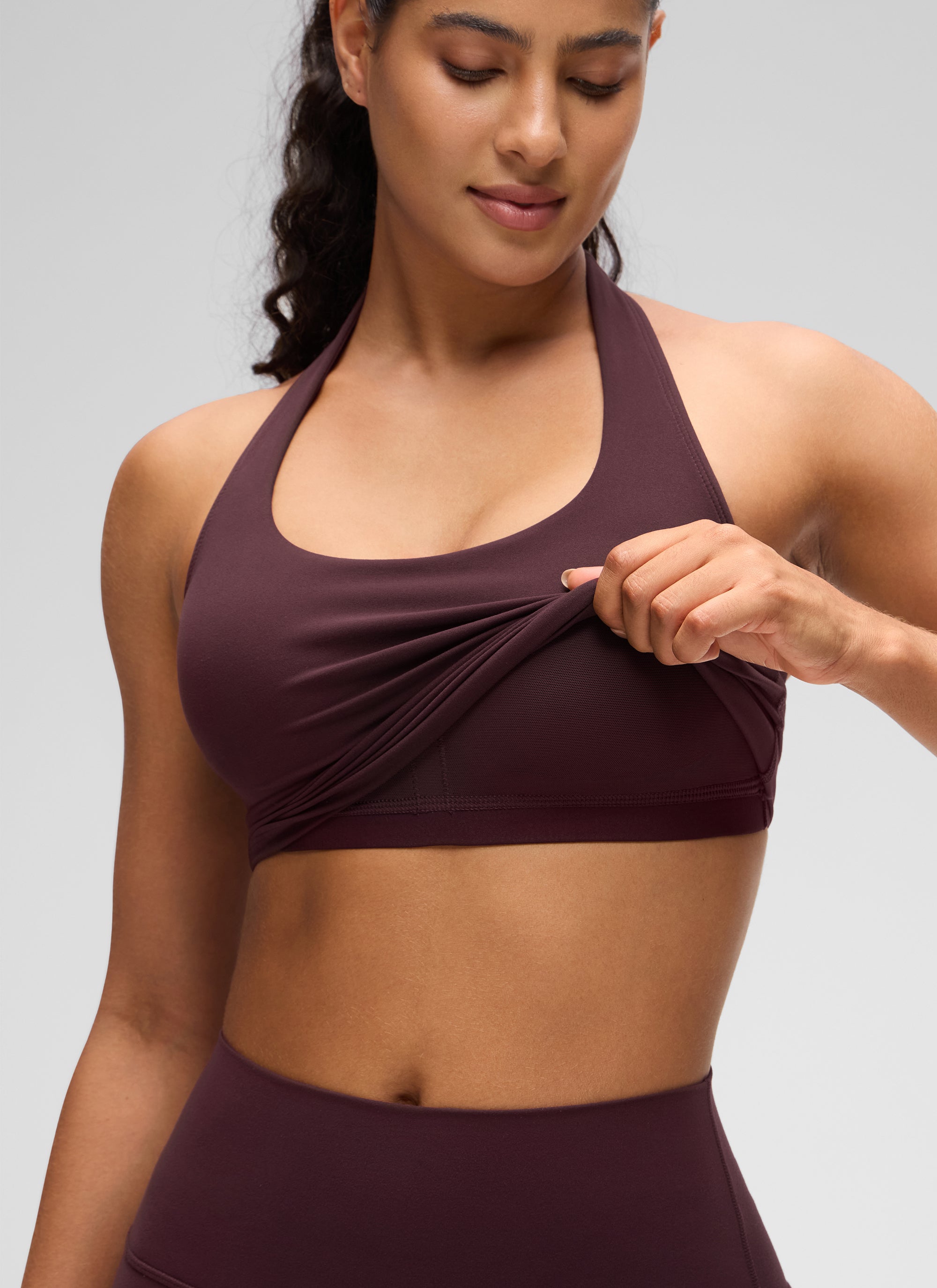 CRZ YOGA - Áo lót thể thao Butterluxe dài dành cho nữ Butterluxe , áo crop top màu Ripe Plum