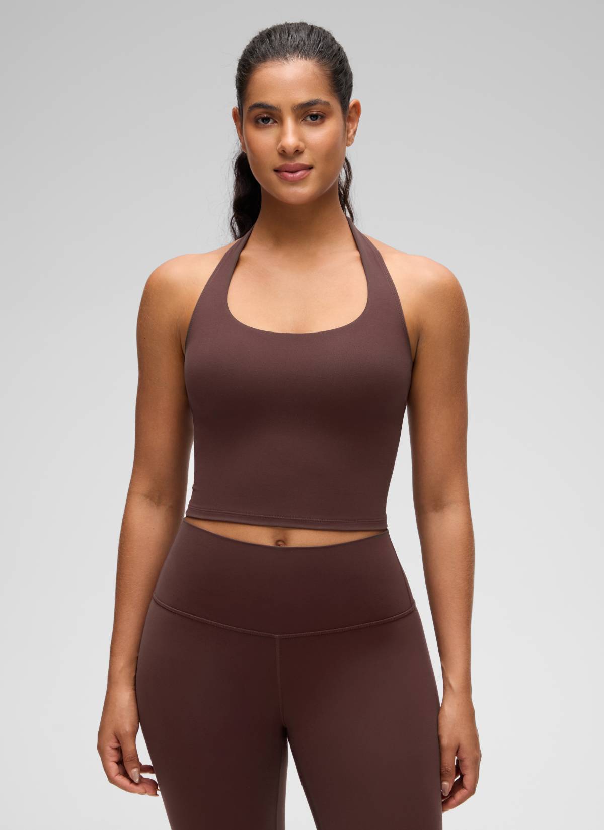 CRZ YOGA Áo lót thể thao Butterluxe dài dành cho nữ Butterluxe , áo crop top màu xám nâu