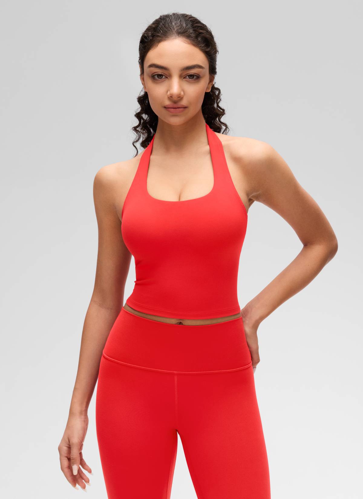 CRZ YOGA Áo lót thể thao Butterluxe dài dành cho nữ Butterluxe , áo crop top màu đỏ đậm