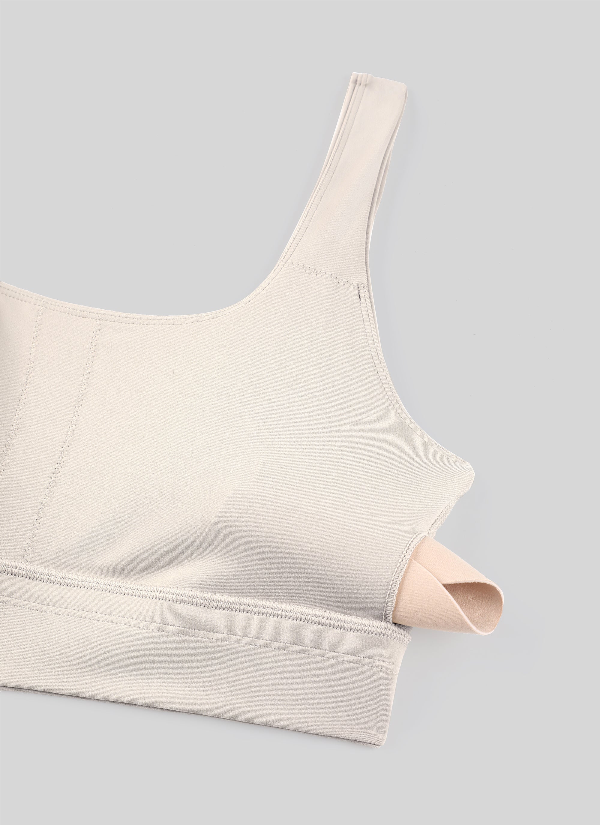 CRZ YOGA Yoga Sokongan Rendah Wanita Butterluxe Bra Sukan U Belakang Panjang Mojave Tan