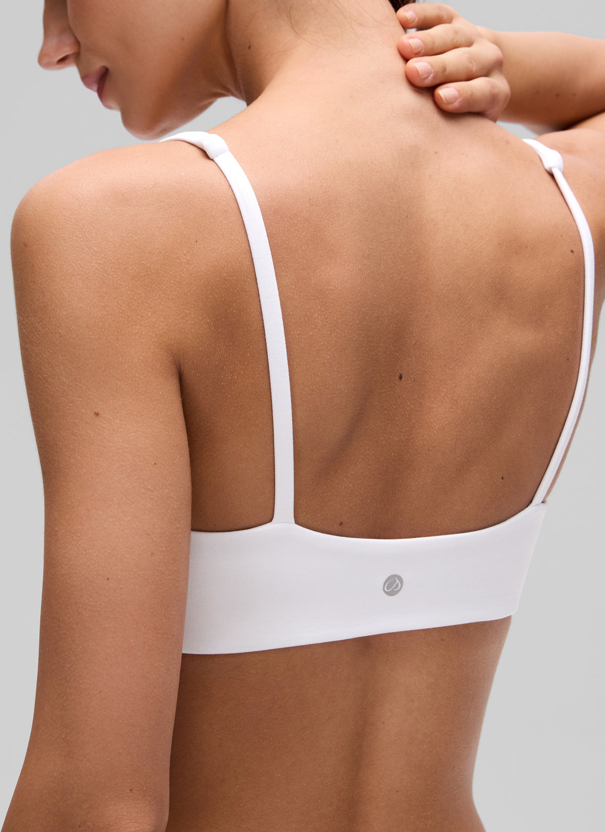 CRZ YOGA Women Butterluxe Square Neck Cami Padded Mini Bra White @model_info:G