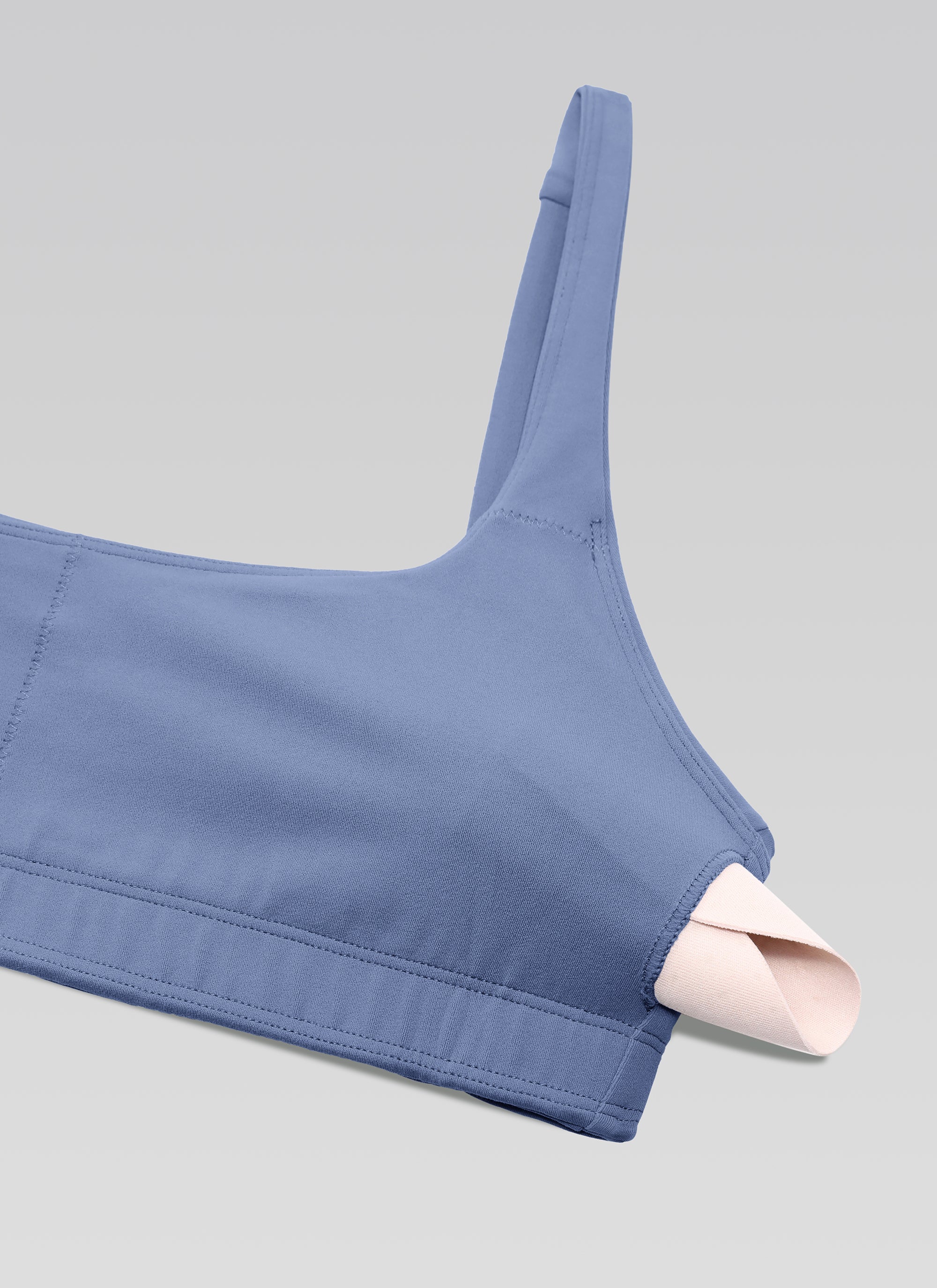 CRZ YOGA Wanita, Bra Mini Berbusa dengan Leher Persegi dan Model Cami " Butterluxe ", Warna Oasis Blue