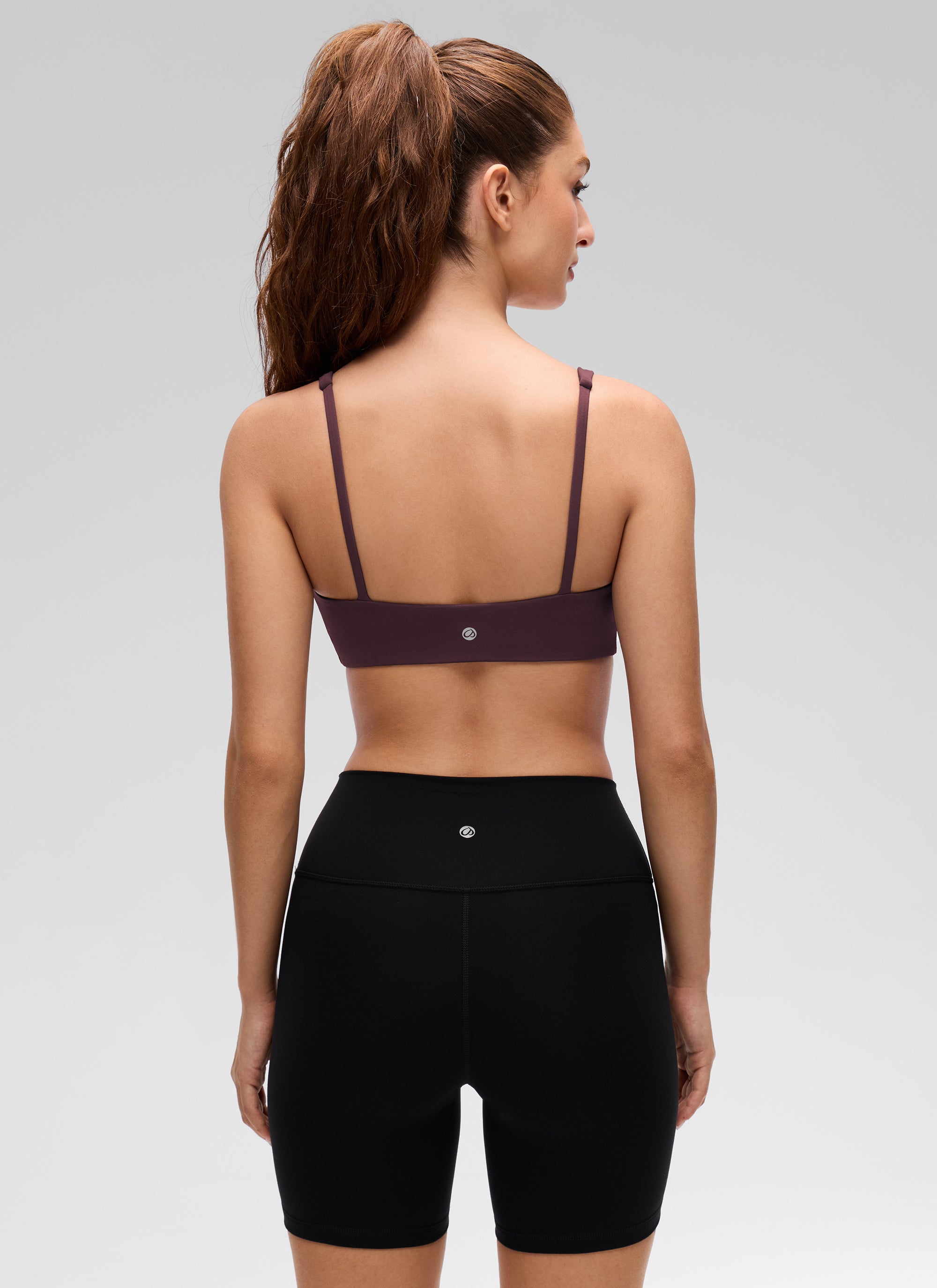 CRZ YOGA Wanita — Bra Mini Berbusa dengan Leher Persegi dan Model Cami " Butterluxe " Warna Ripe Plum