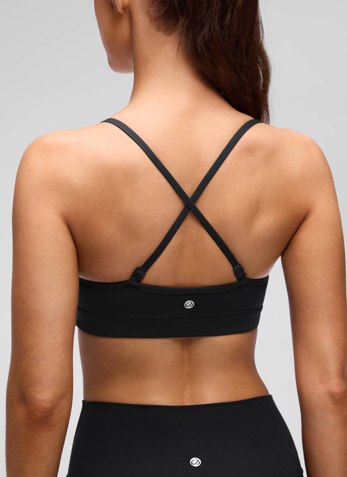 CRZ YOGA Butterluxe Áo lót thể thao yoga cổ chữ V dành cho nữ có đệm mút, màu đen