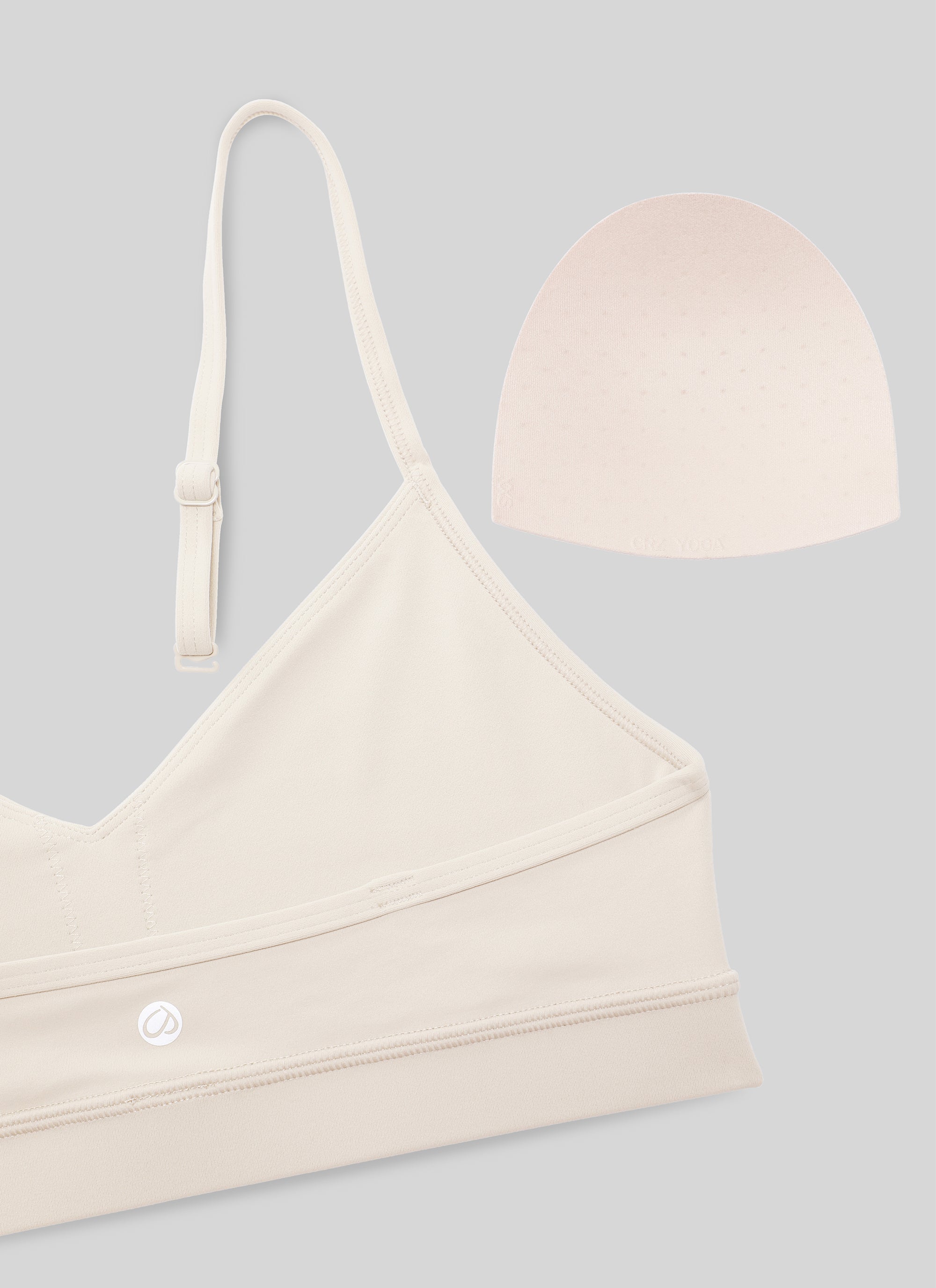 CRZ YOGA Butterluxe Áo lót thể thao yoga cổ chữ V dành cho nữ có đệm, kiểu camisole, màu Mojave Tan