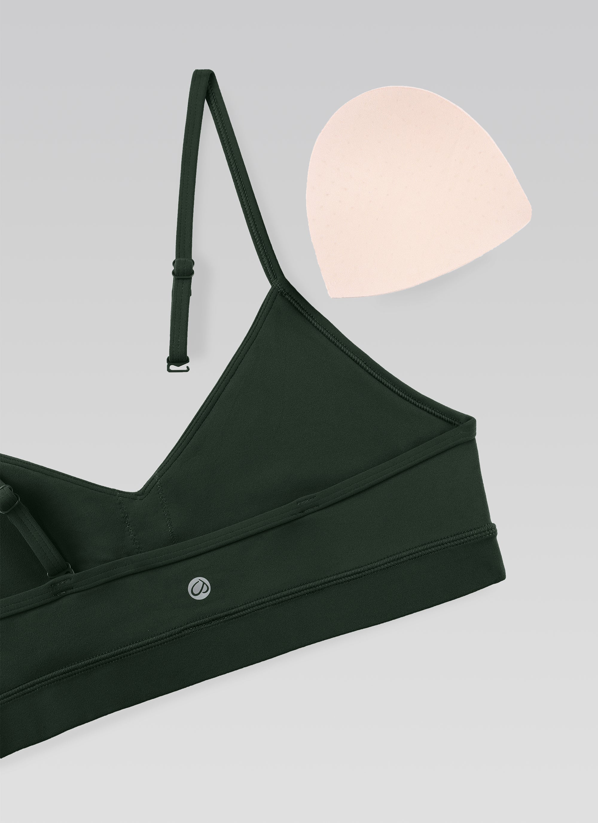 CRZ YOGA Butterluxe Áo lót thể thao yoga cổ chữ V dành cho nữ có đệm mút, màu xanh Legend