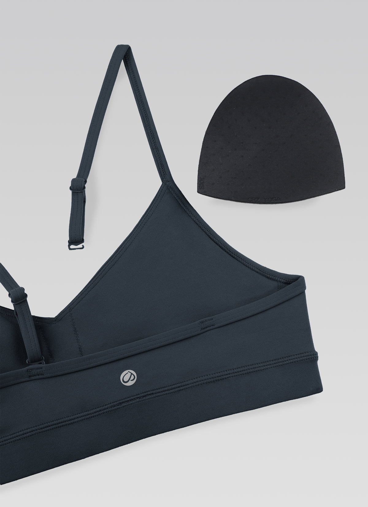 CRZ YOGA Butterluxe Womens V Neck Camisole Yoga Padded Sports Bra True Navy @model_info:NEW