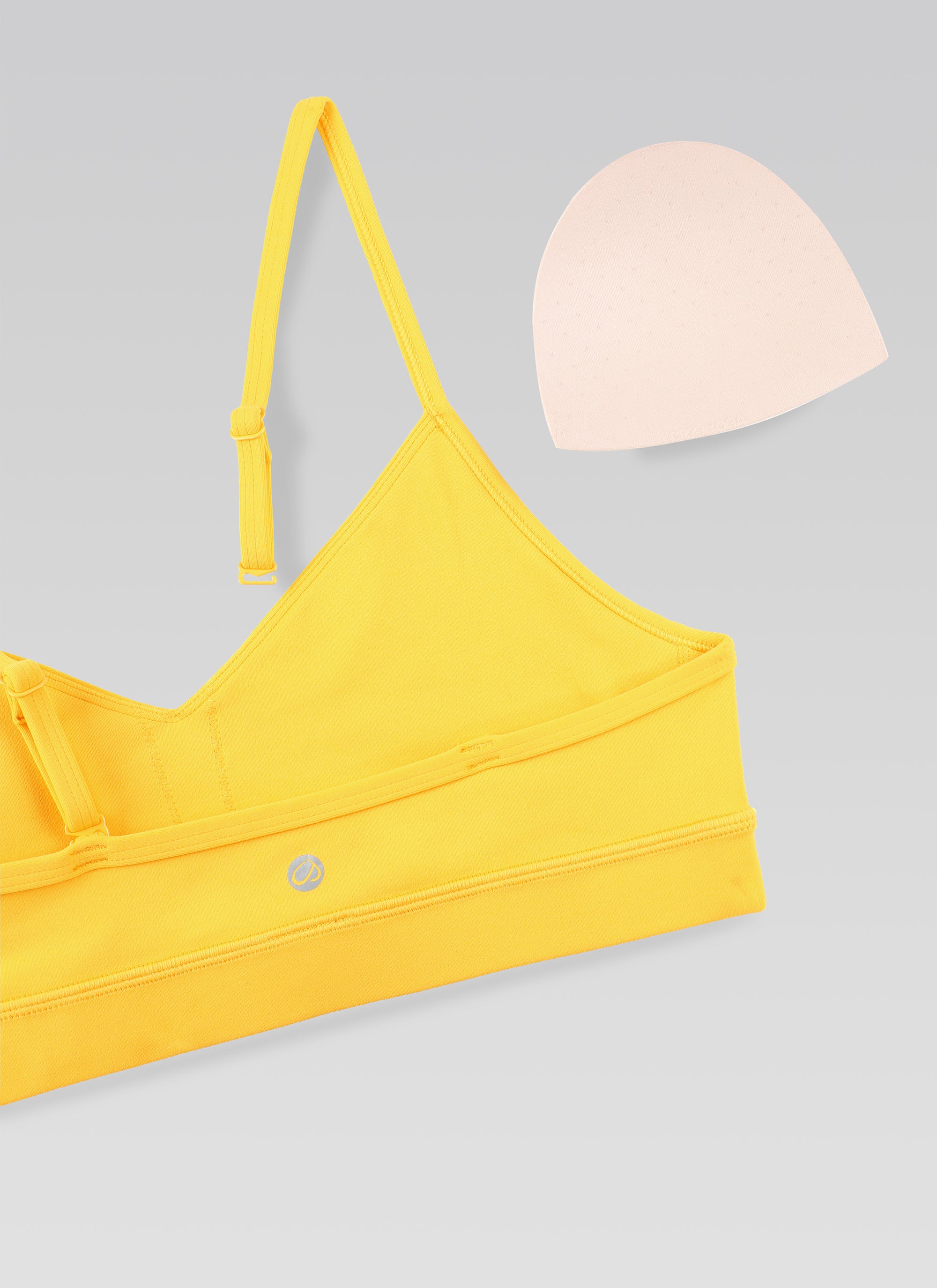 CRZ YOGA Butterluxe Áo lót thể thao yoga cổ chữ V dành cho nữ, có đệm, màu vàng phản quang