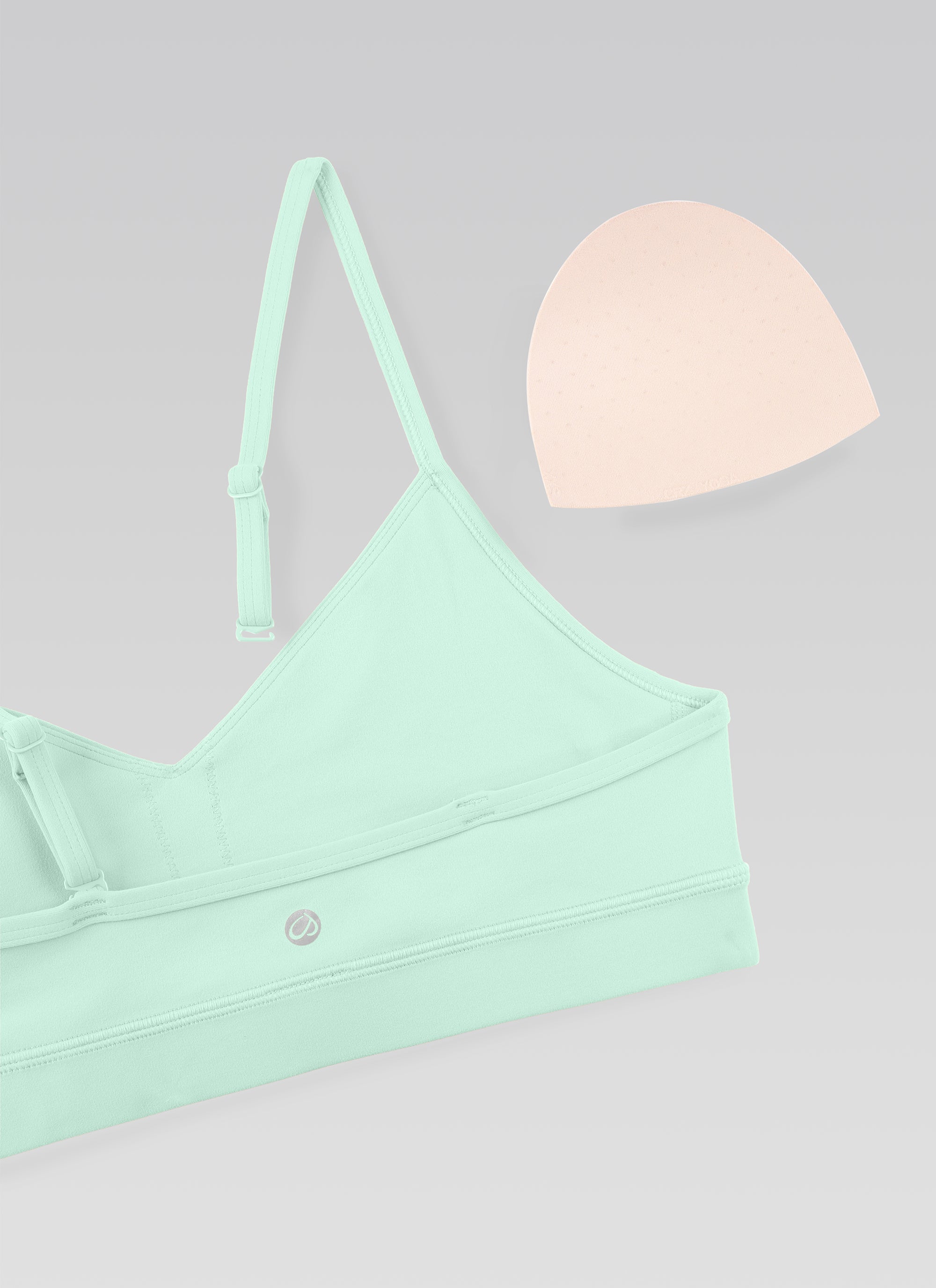 CRZ YOGA Butterluxe Áo lót thể thao yoga cổ chữ V dành cho nữ có đệm, mẫu Mint Moment