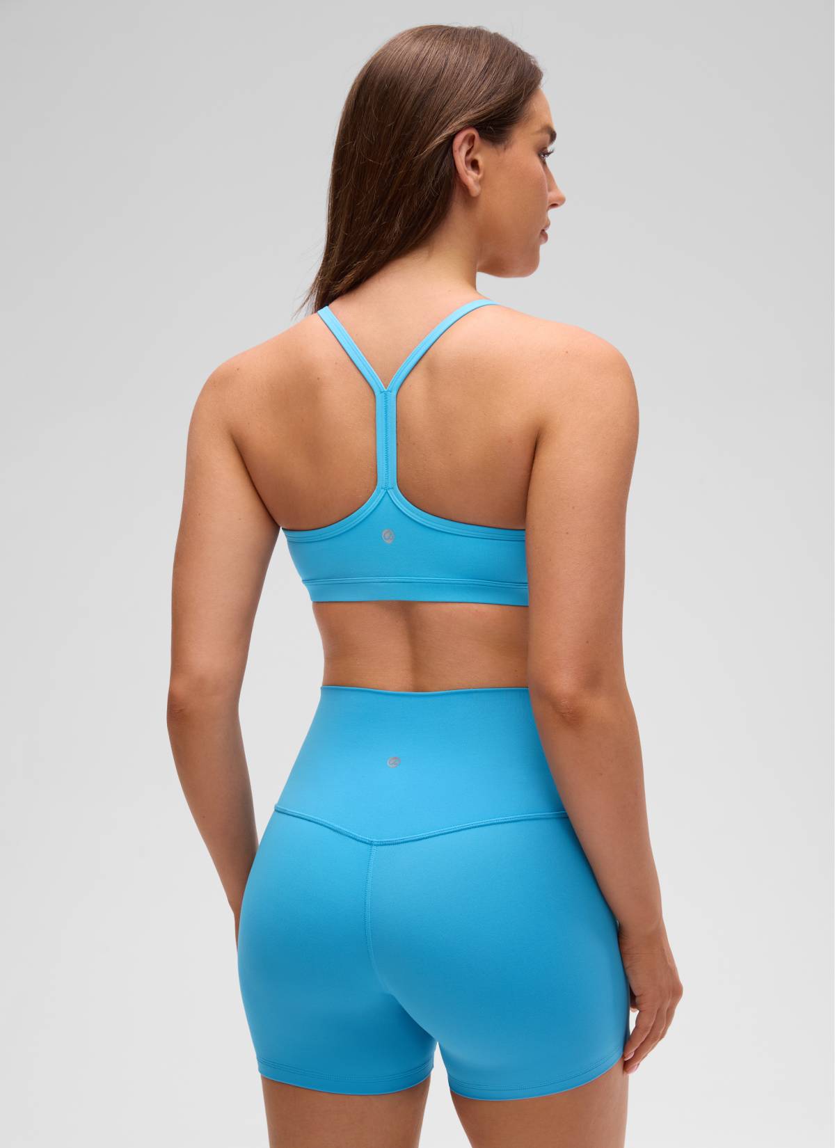 CRZ YOGA Butterluxe Bra Sukan Yoga Berlapik Leher V Wanita Berkait Kayak Biru