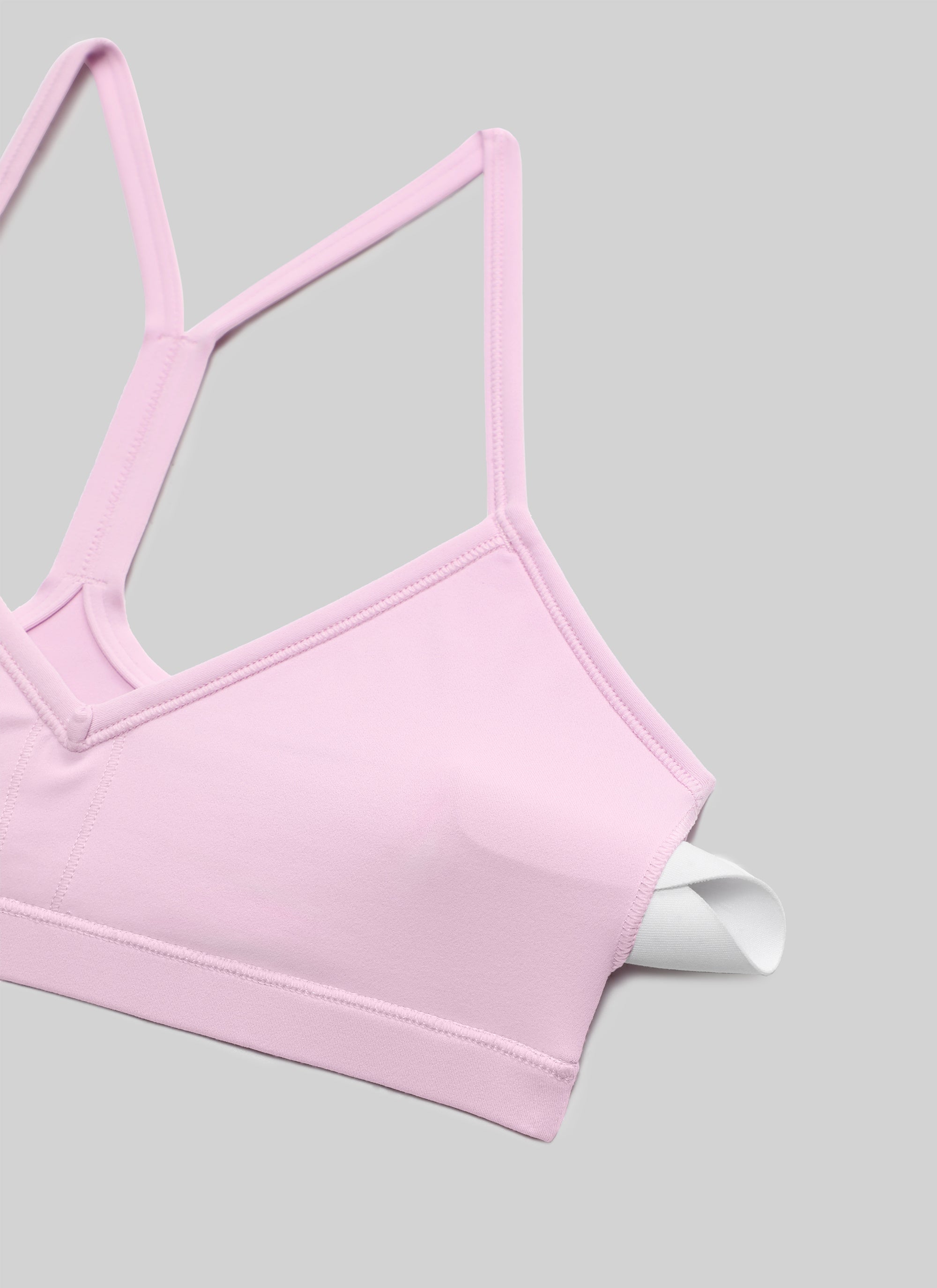 CRZ YOGA Butterluxe Bra Sukan Yoga Berlapik Leher V Wanita Berlubang Vita Pink