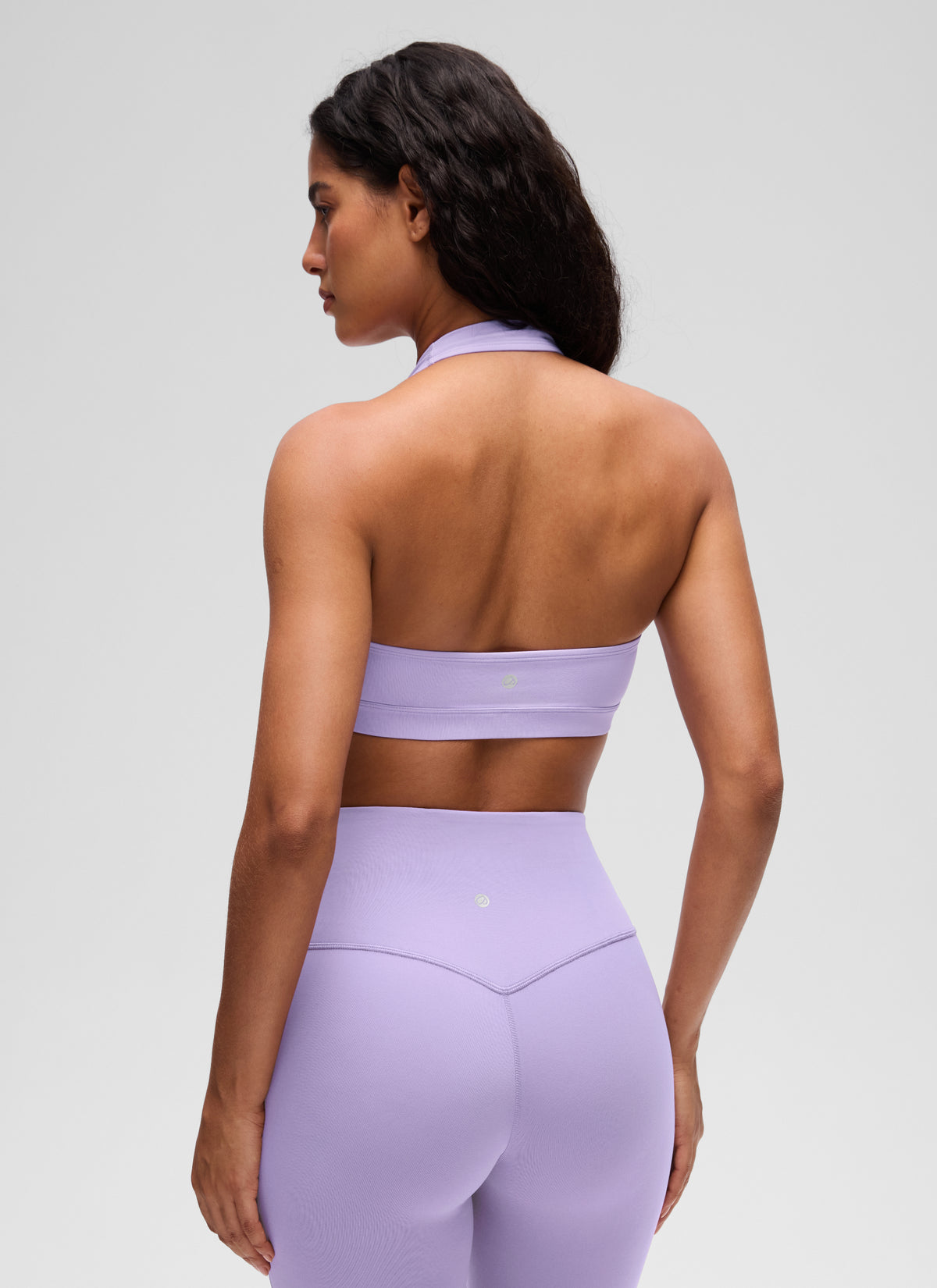 CRZ YOGA Womens Yoga Scoop Neck Padded Open Back Sports Bras Lavender Frost @model_info:C