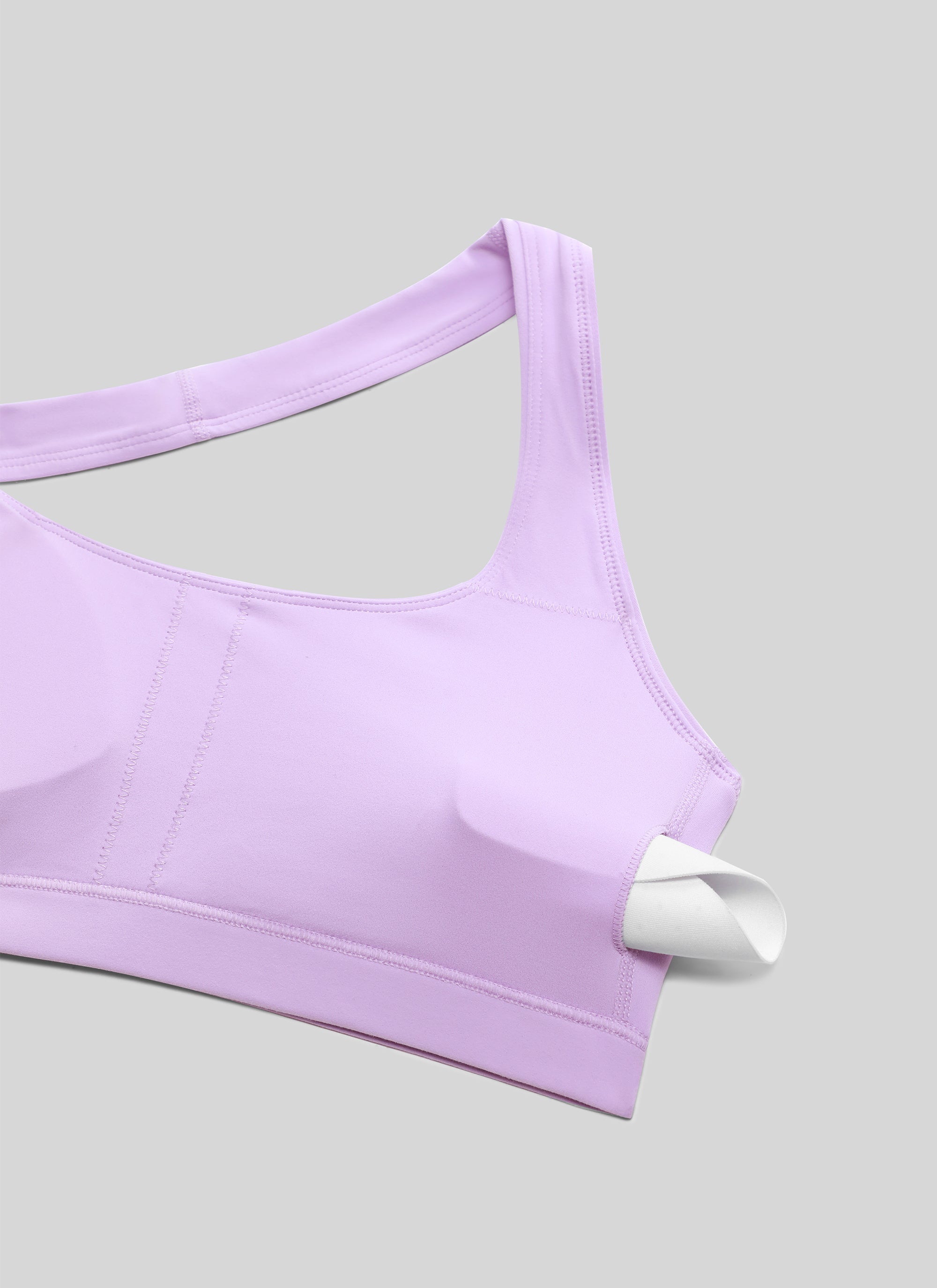 CRZ YOGA - Áo lót thể thao dành cho nữ tập yoga, cổ tròn, có đệm, lưng hở, màu tím Elfin